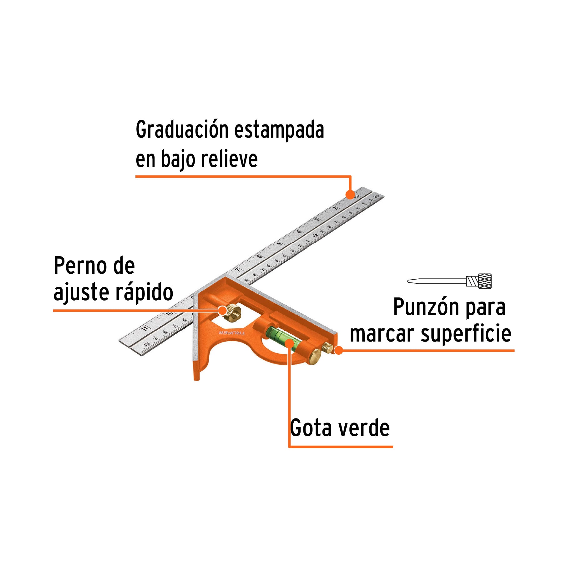 Escuadra de combinación, 12"