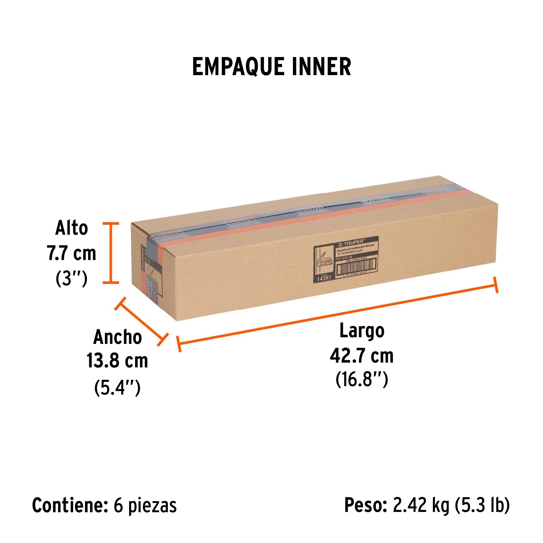 Escuadra de combinación, 16"