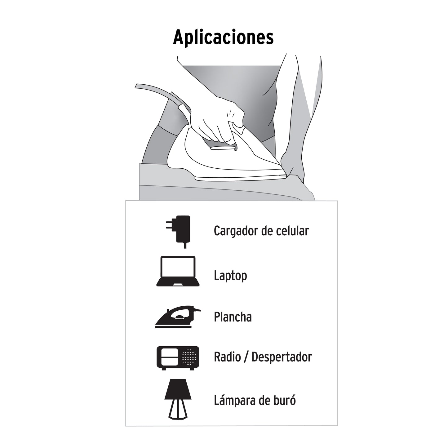 Extensión eléctrica doméstica, 2 m, blanca, Volteck