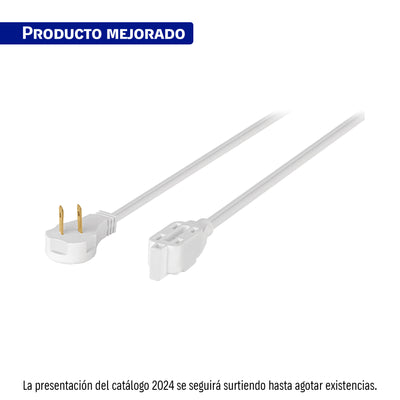 Extensión eléctrica doméstica, 3 m, blanca, Volteck