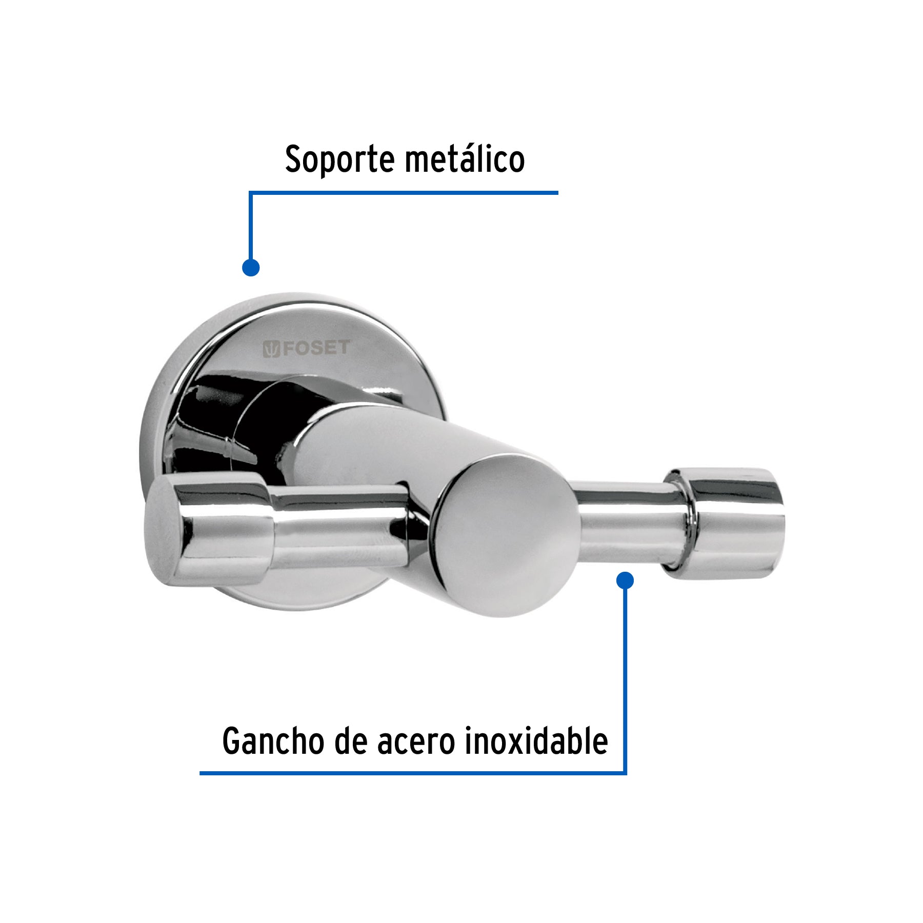 Gancho doble para toalla línea Element