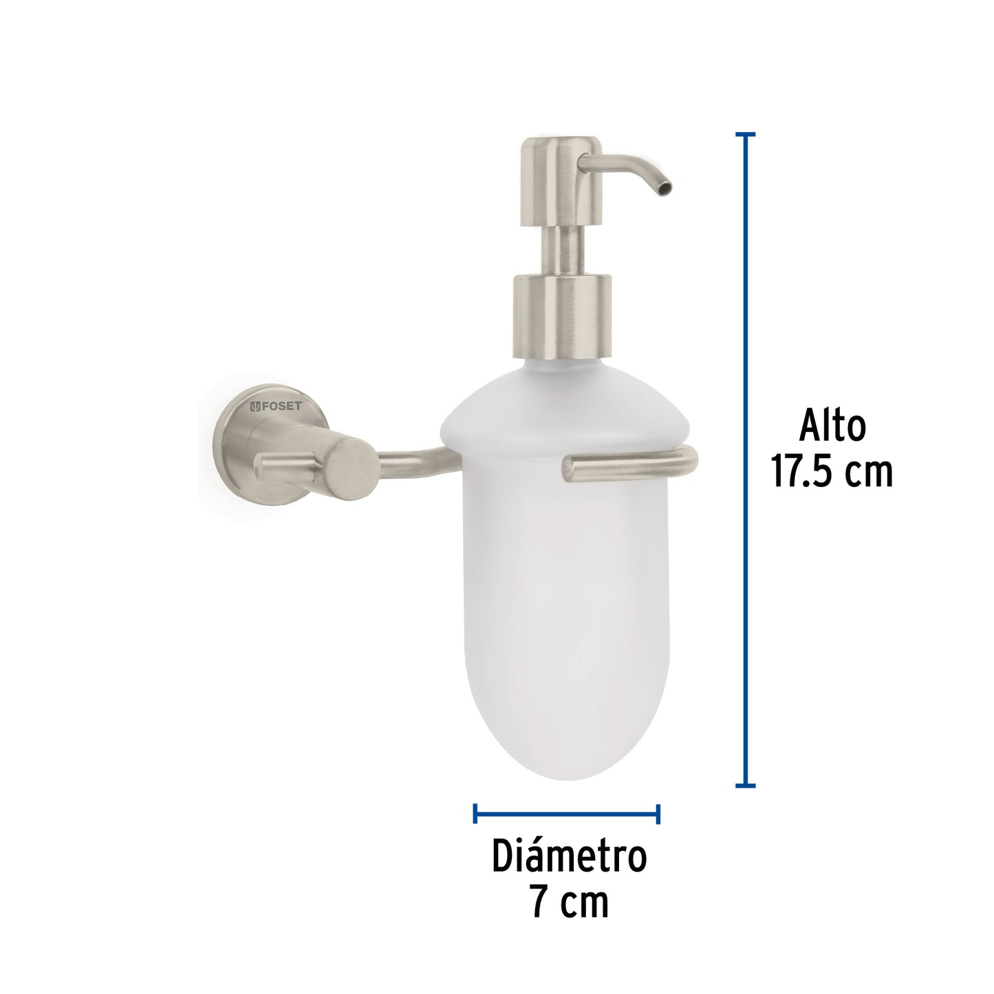 Dispensador de jabón, satinado, Element