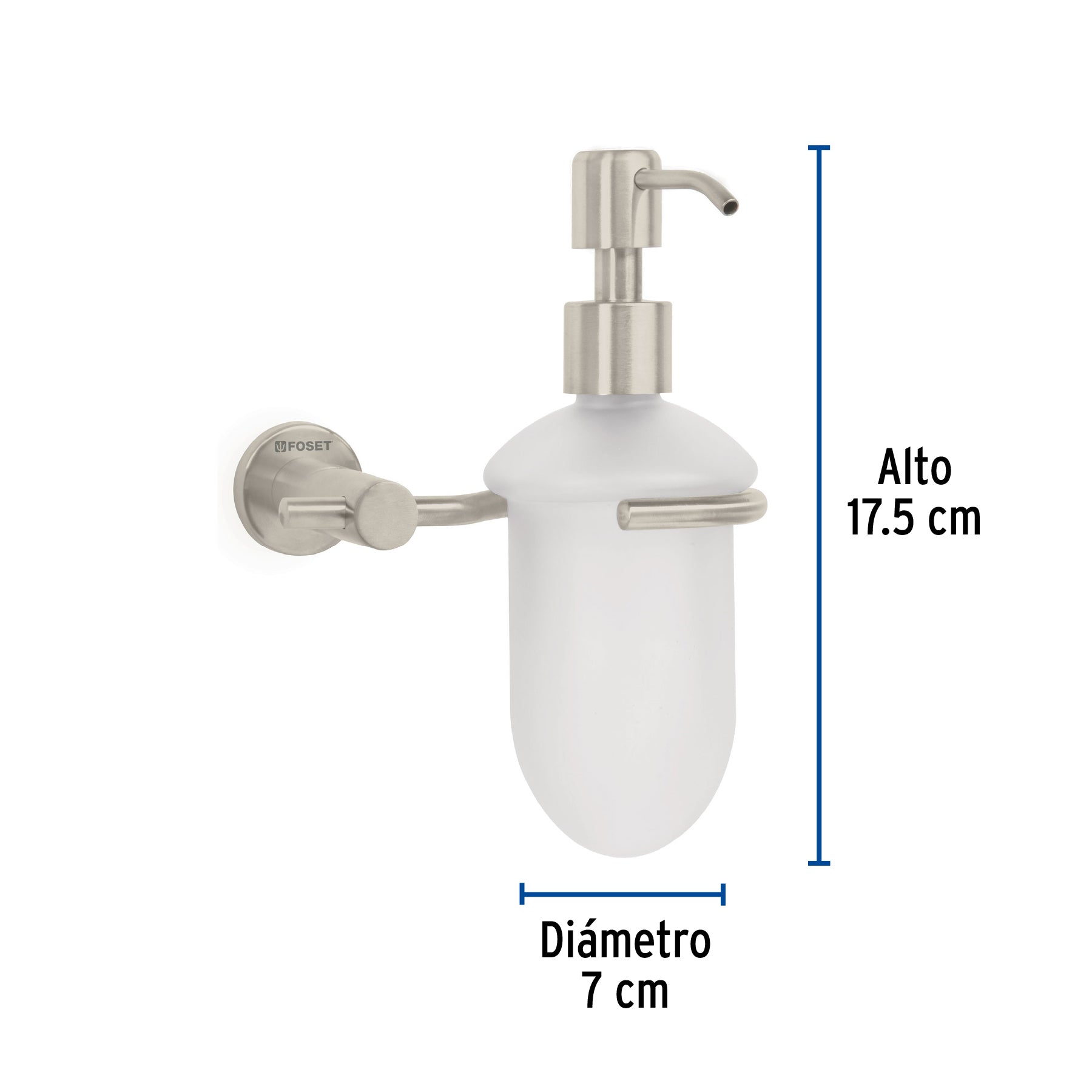 Dispensador de jabón, satinado, Element