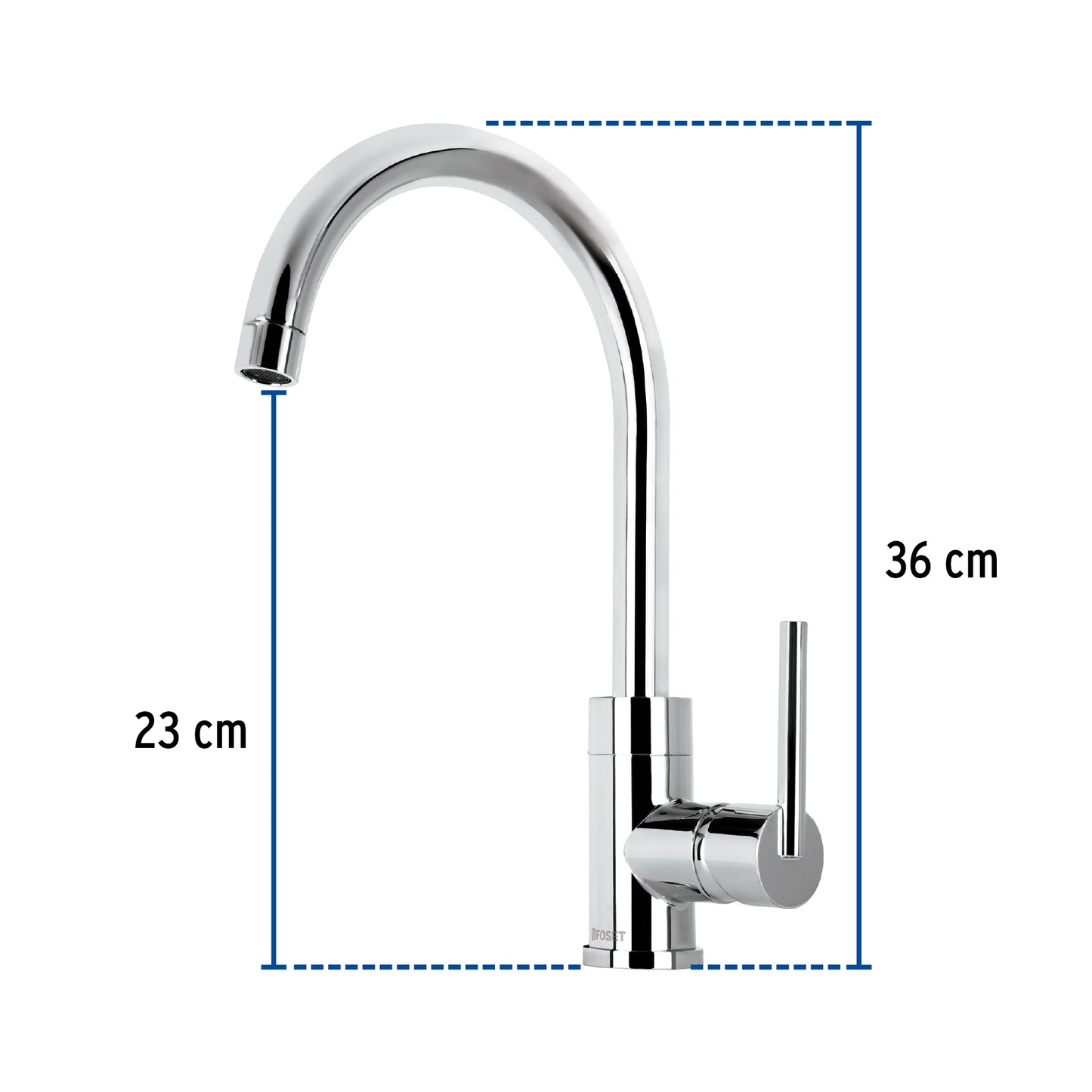 Monomando para fregadero, cuello alto, Element