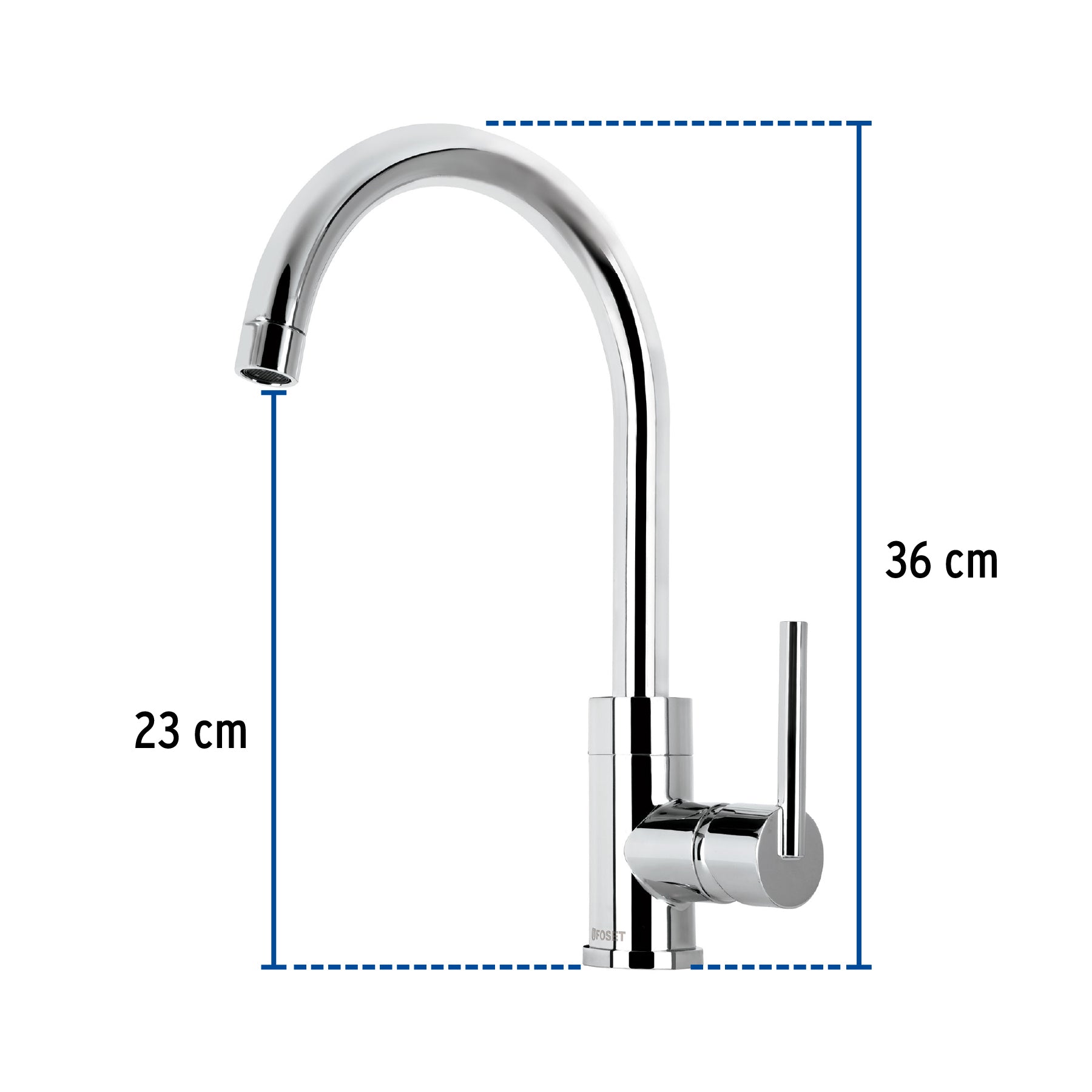 Monomando para fregadero, cuello alto, Element