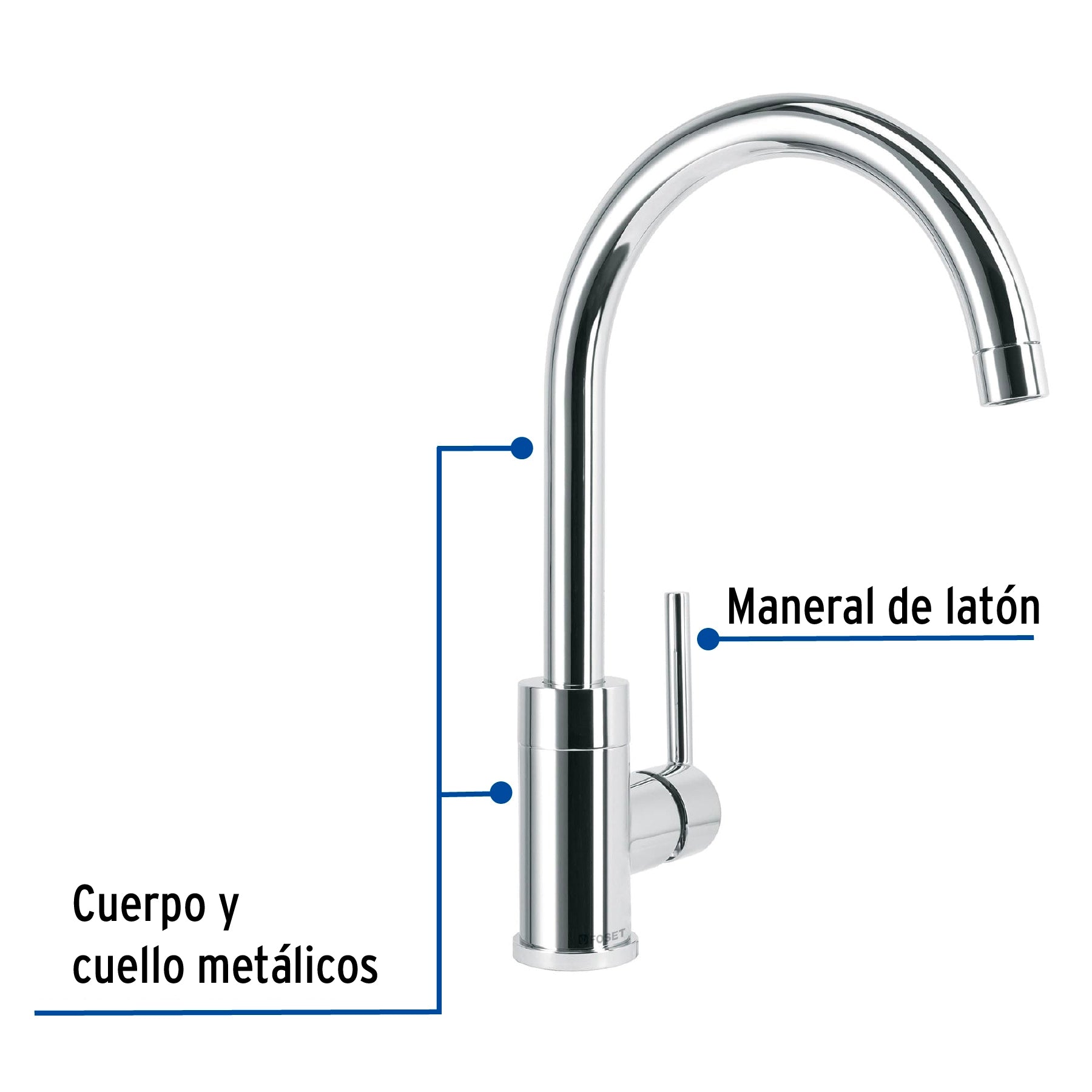 Monomando para fregadero, cuello alto, Element