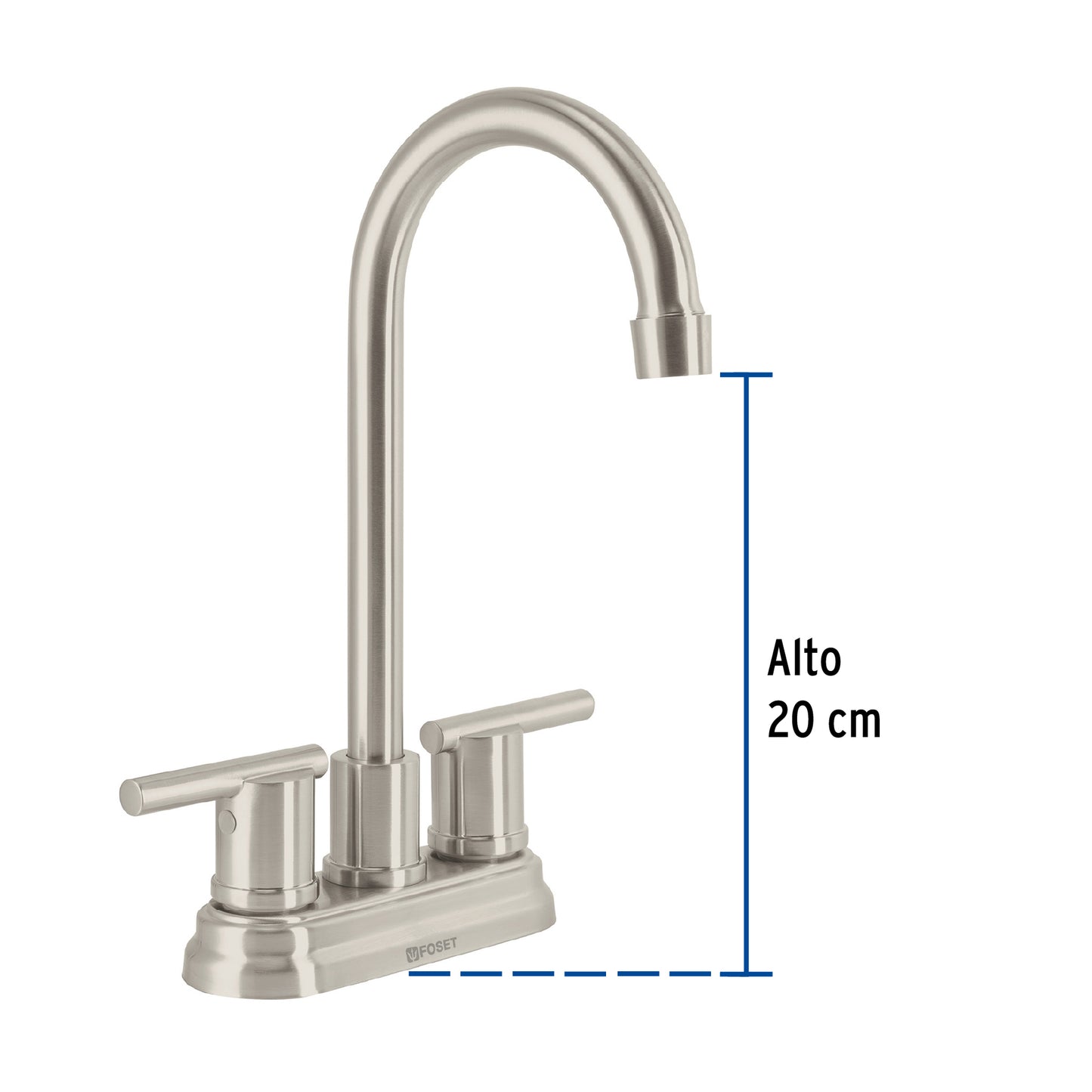 Mezcladora para lavabo de 4", tipo bar, satín, Element