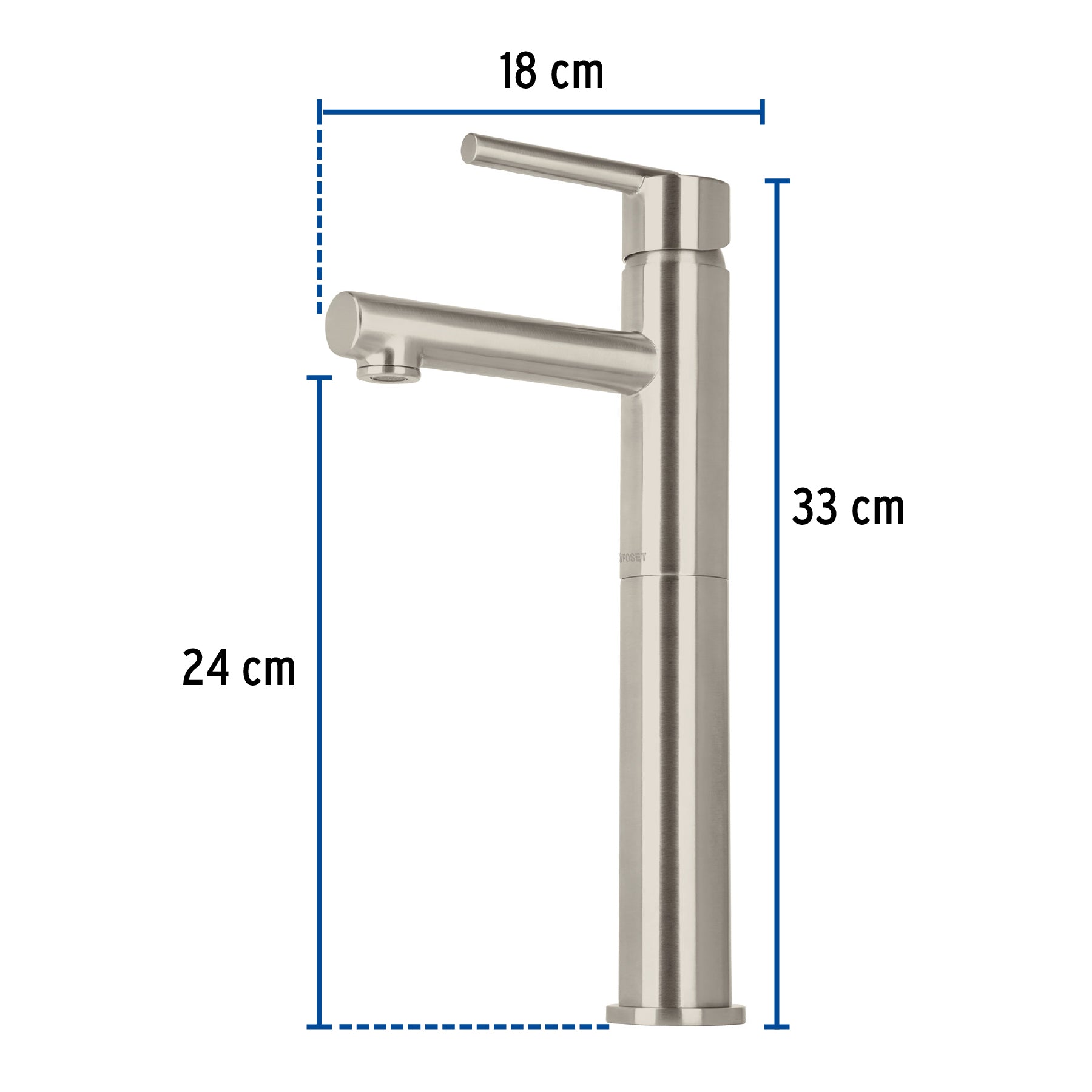 Monomando alto para lavabo, satin, Element