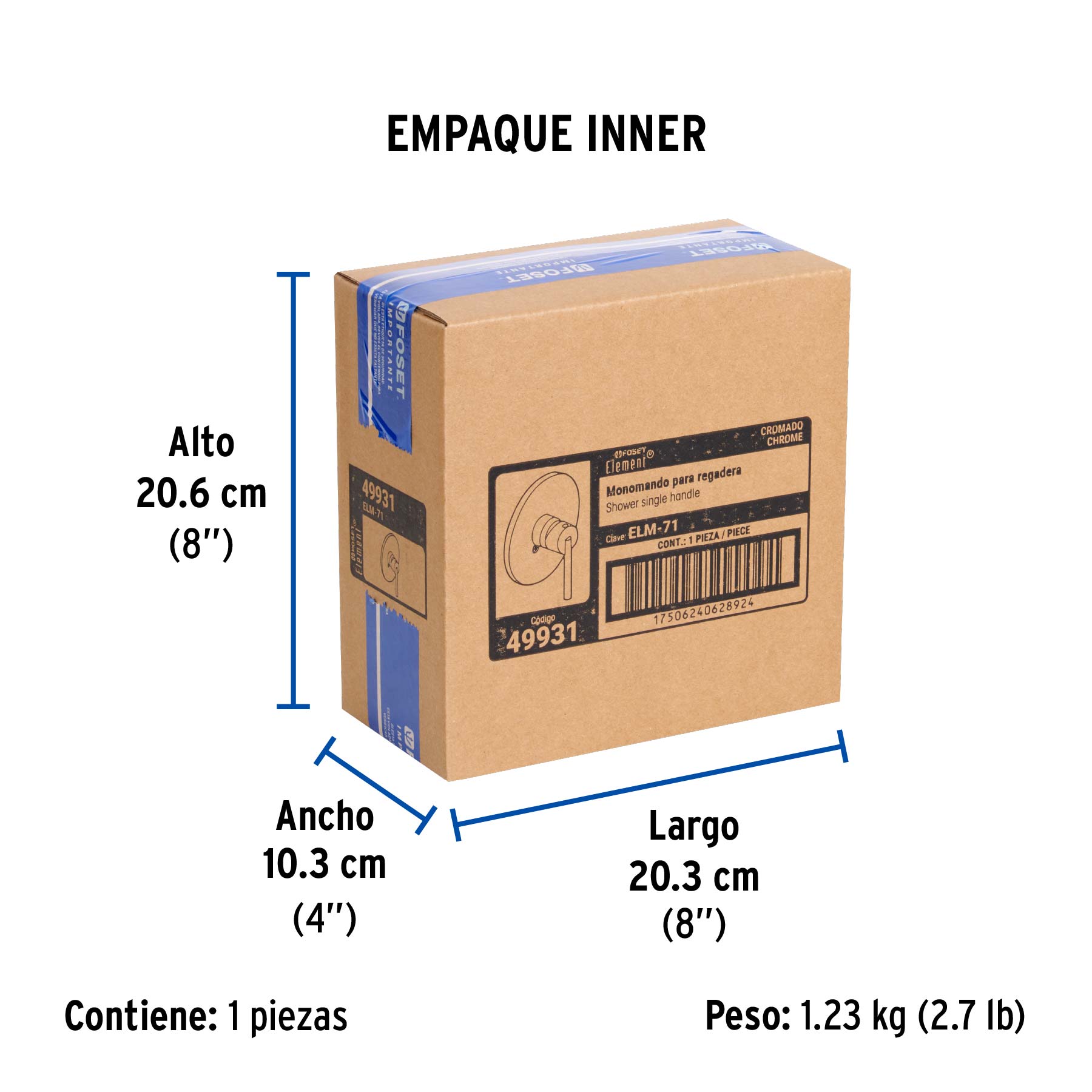Monomando para regadera, Element