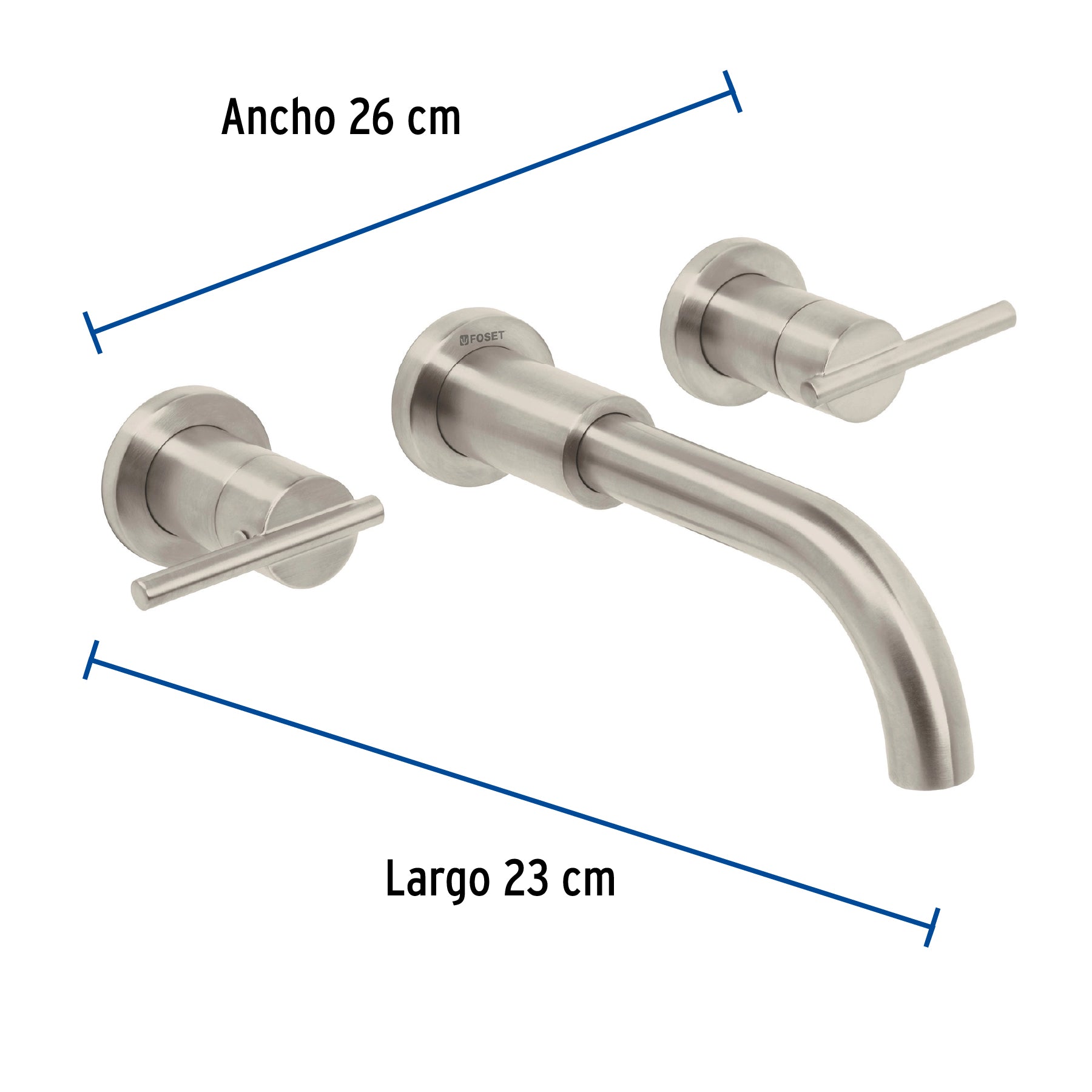 Mezcladora de 8", a la pared, satín, Element