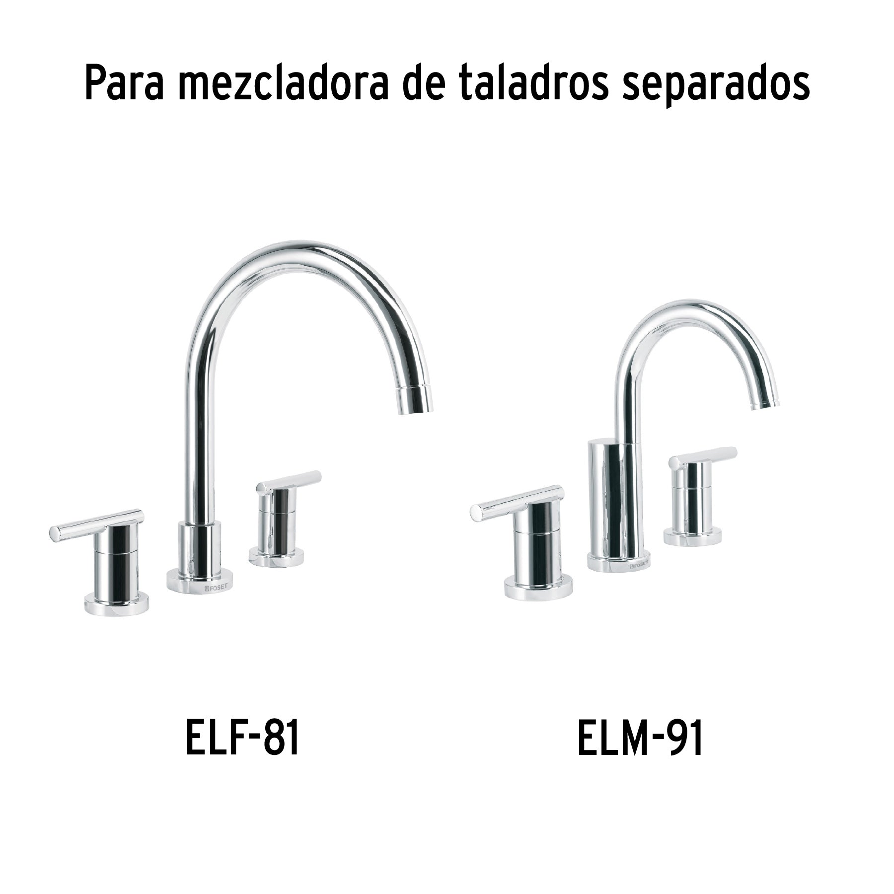 Jgo. 2 manerales para lavabo, taladros separados, Element