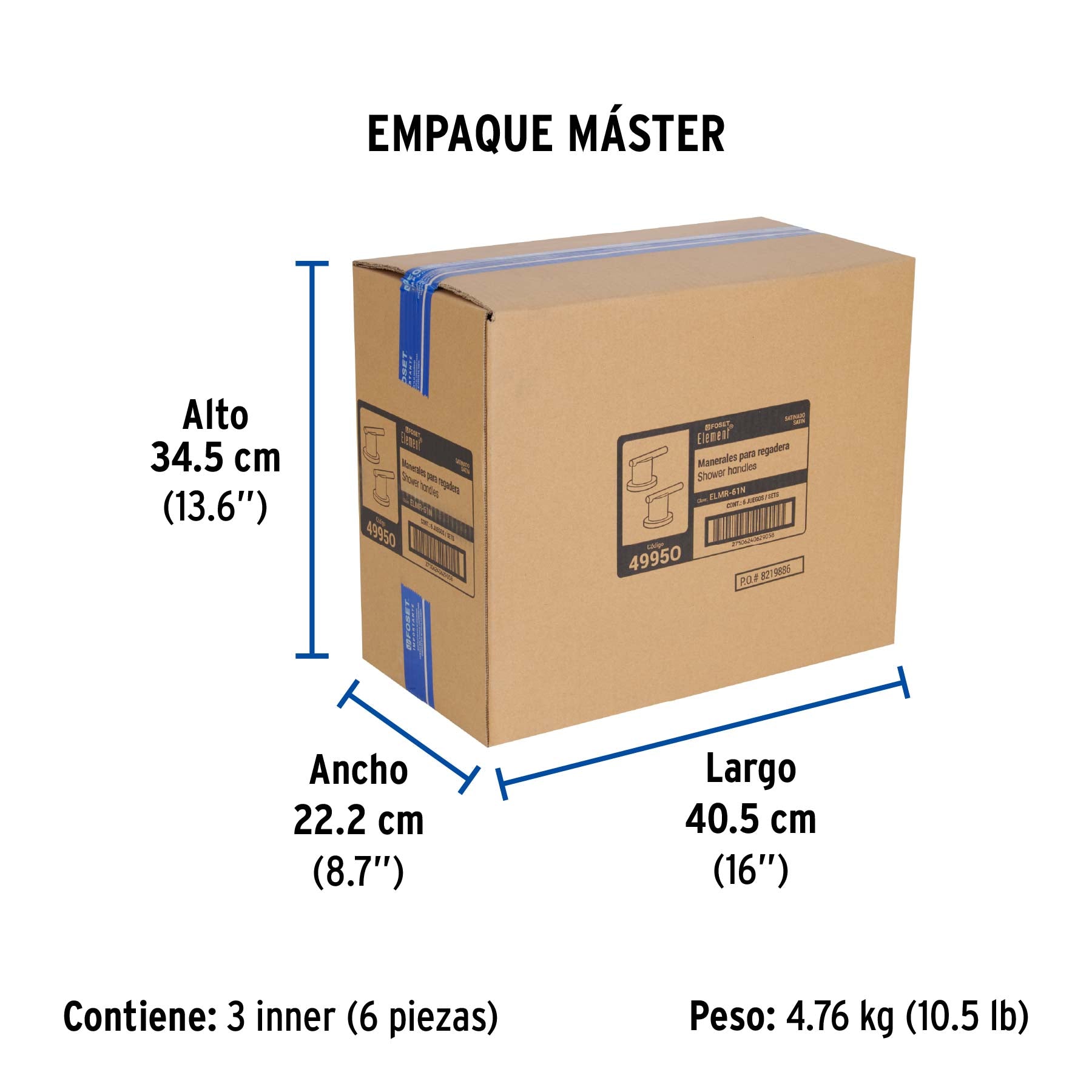 Manerales para regadera, satín, Element