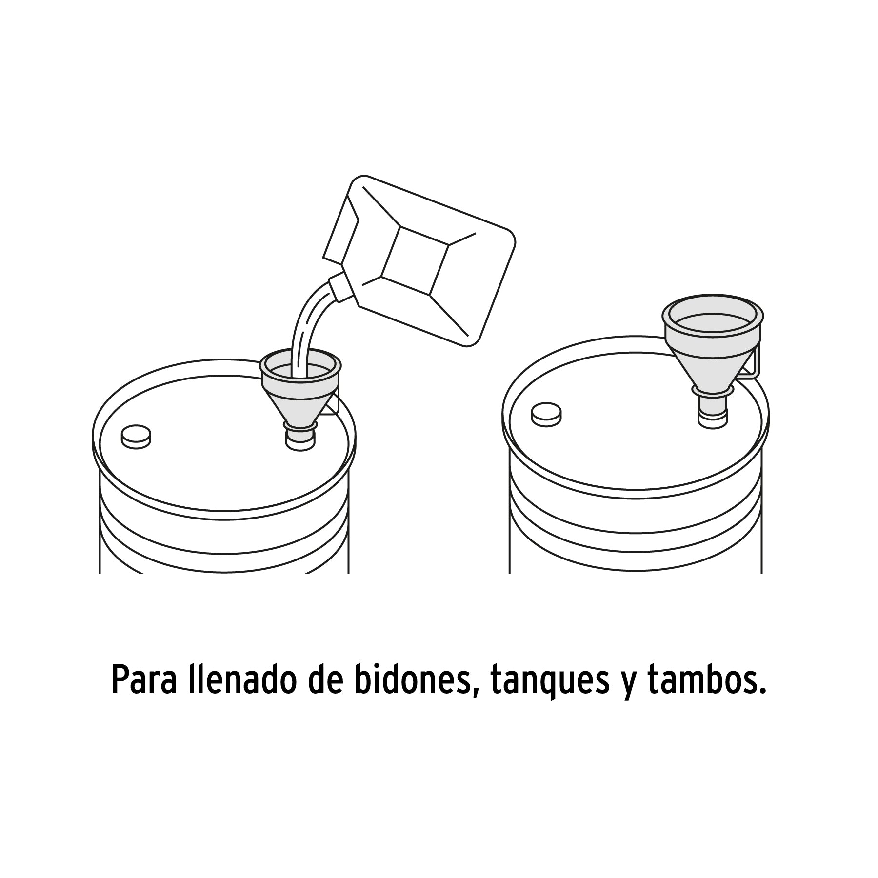 Embudo plástico flexible con filtro 500 ml