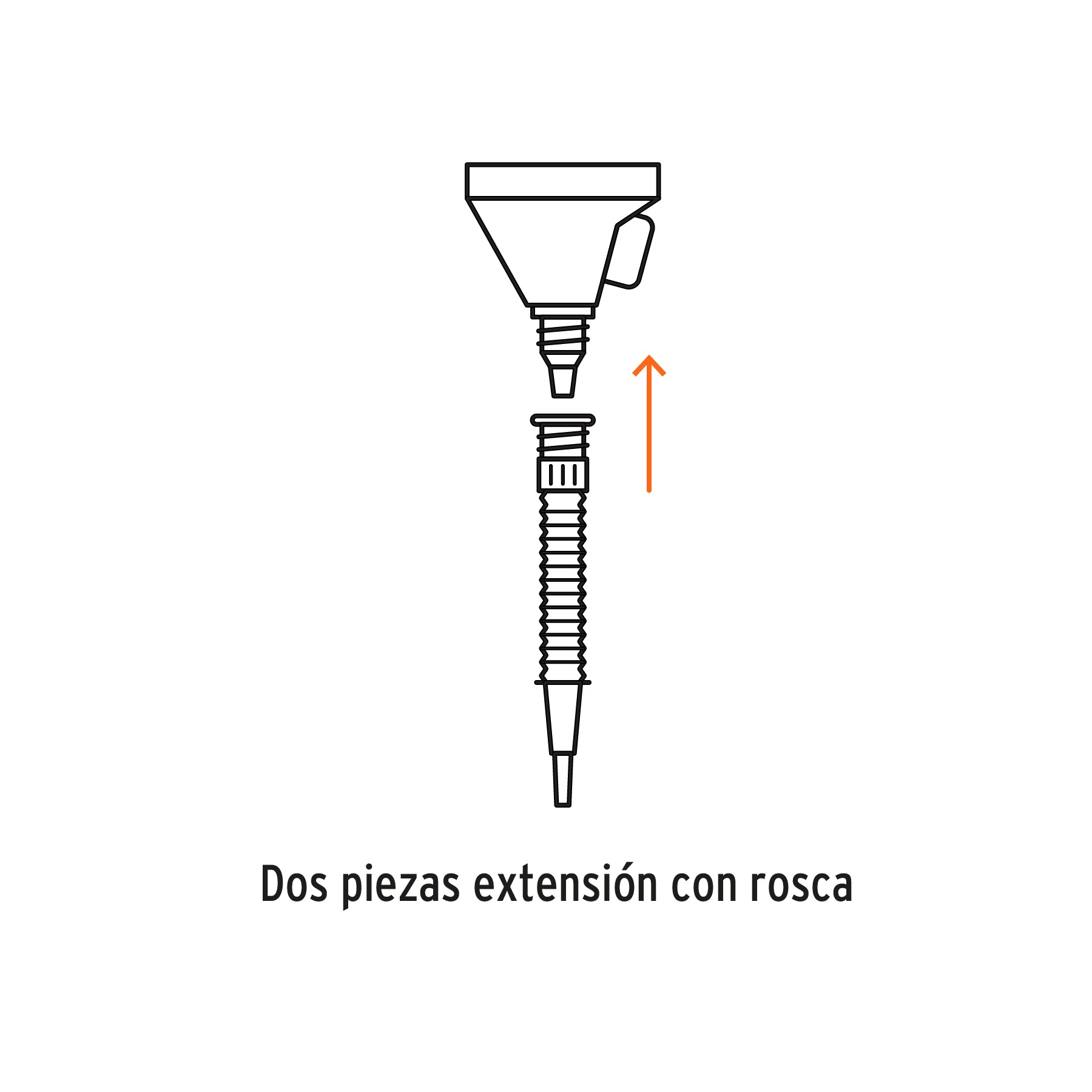 Embudo plástico flexible con filtro 500 ml