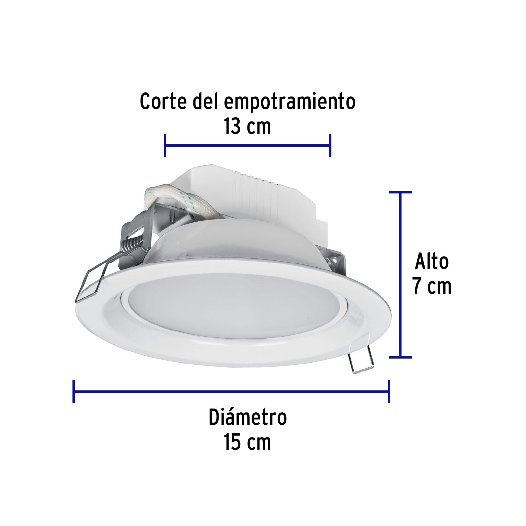 Empotrado, redondo, 6W, 6500K, LED
