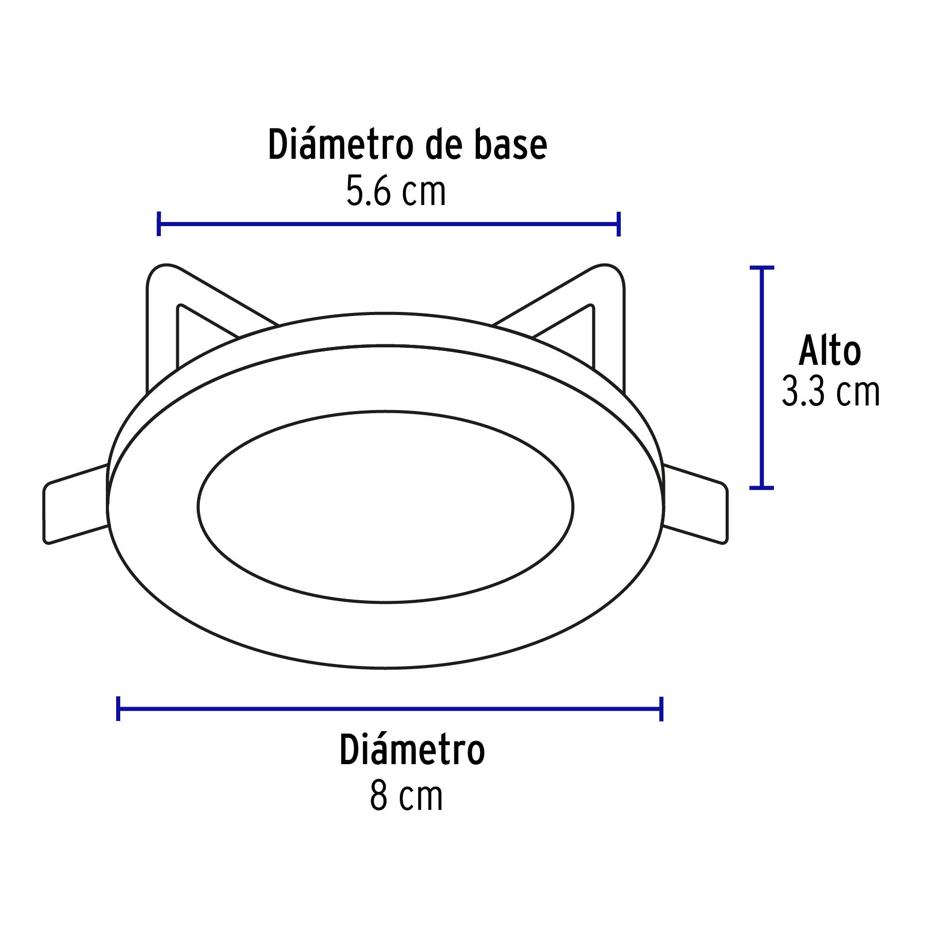 Empotrado, fijo, satín para MR16