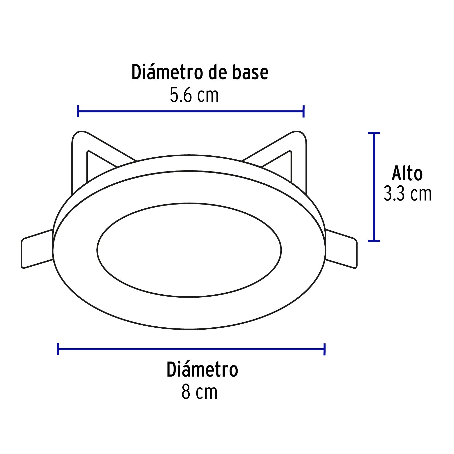Empotrado, dirigible, blanco para MR16