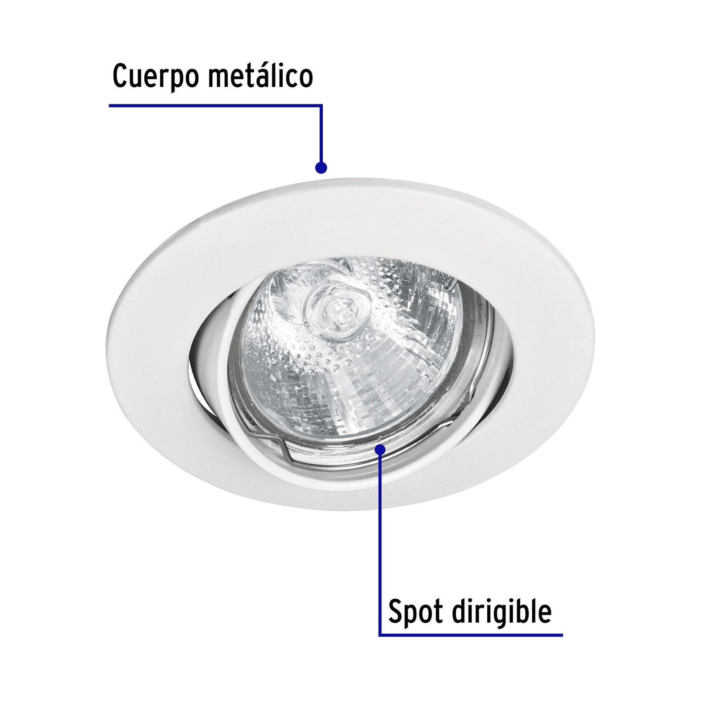 Empotrado, dirigible, blanco para MR16