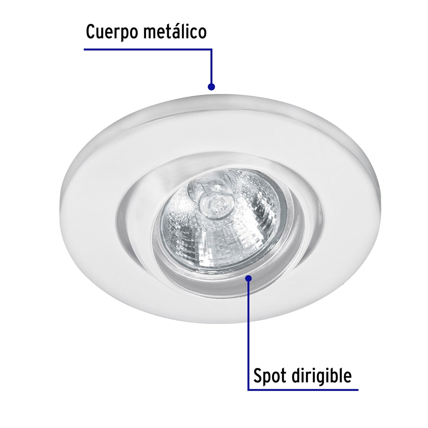 Empotrado, dirigible, esférico, blanco para MR16