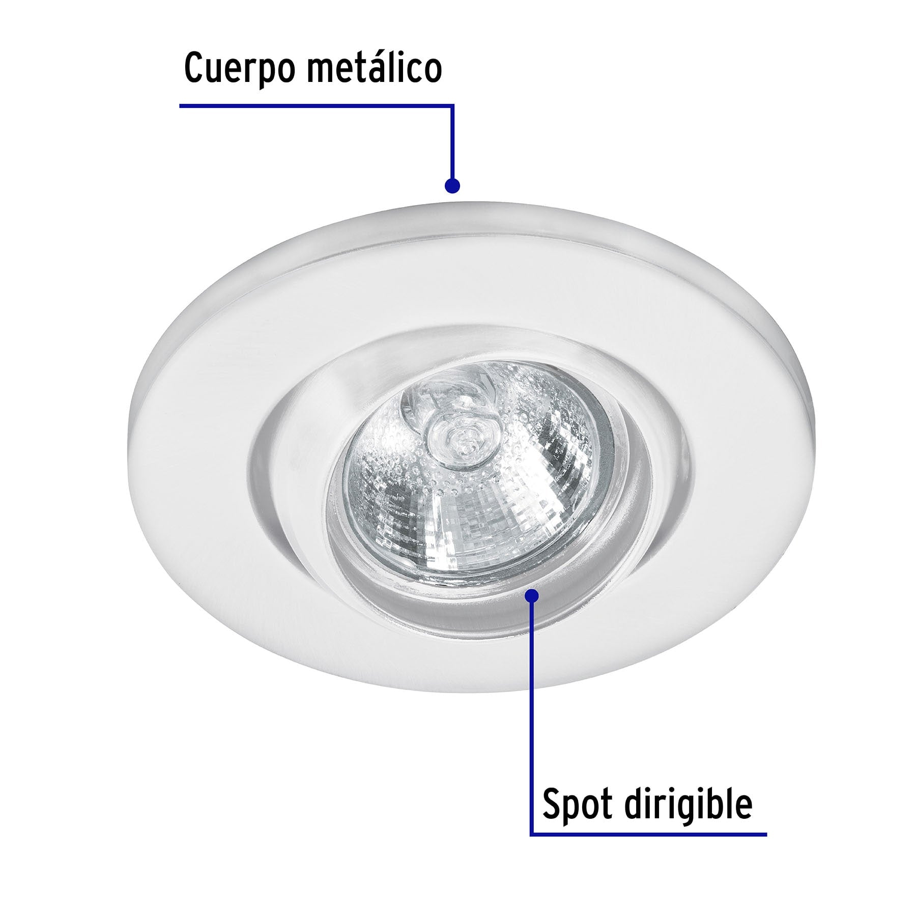 Empotrado, dirigible, esférico, blanco para MR16