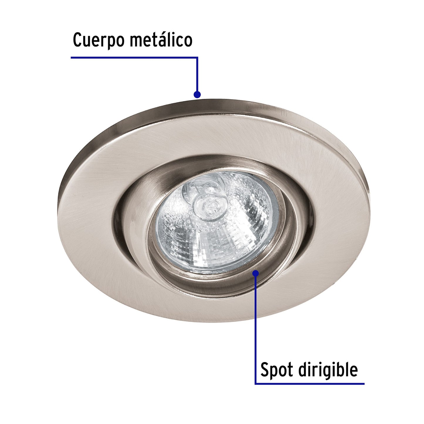 Empotrado, dirigible, esférico, satín para MR16