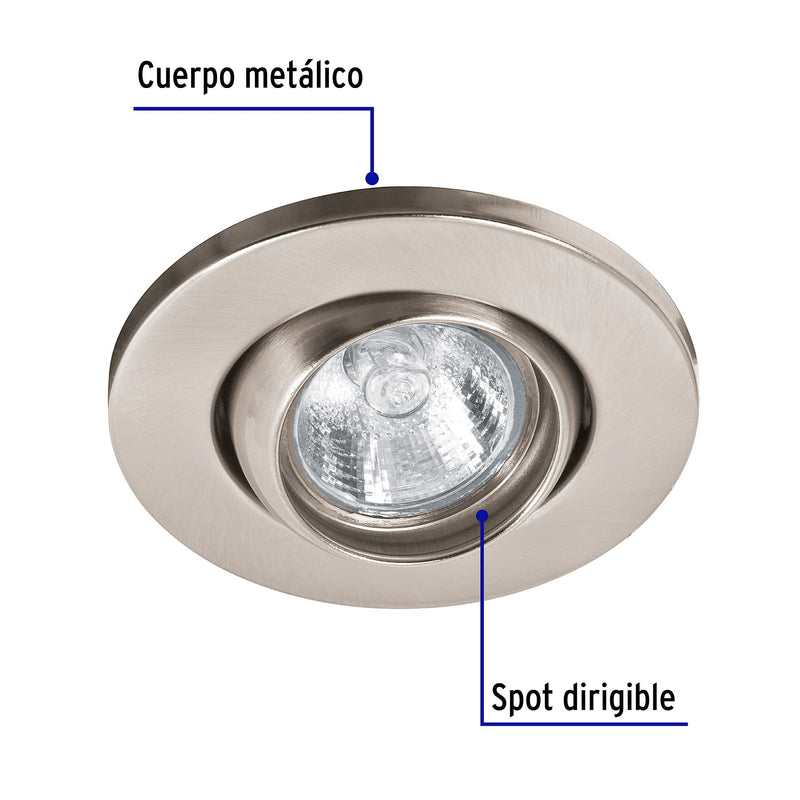 Empotrado, dirigible, esférico, satín para MR16