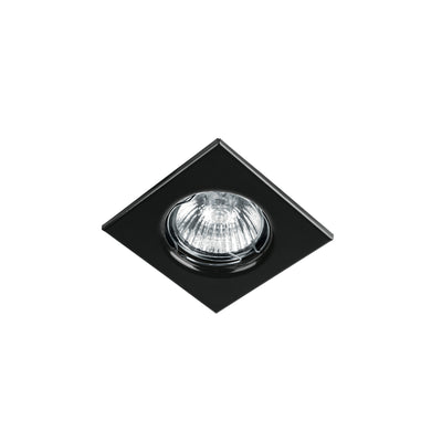 Luminario cuadrado negro spot fijo, lámpara no incluida