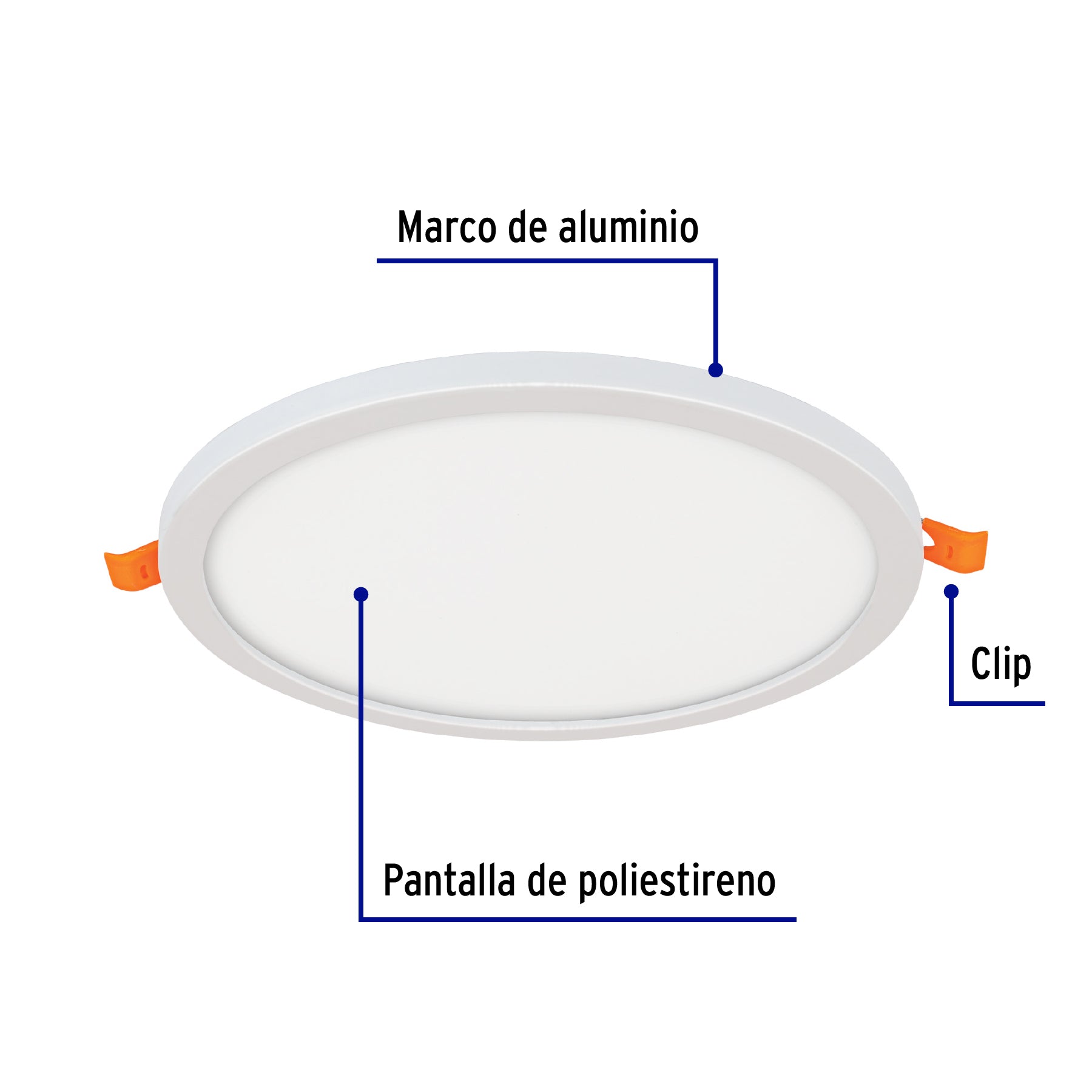 Luminario de LED para empotrar 15 W, ajustable, luz de día SUSTITUTO 47797