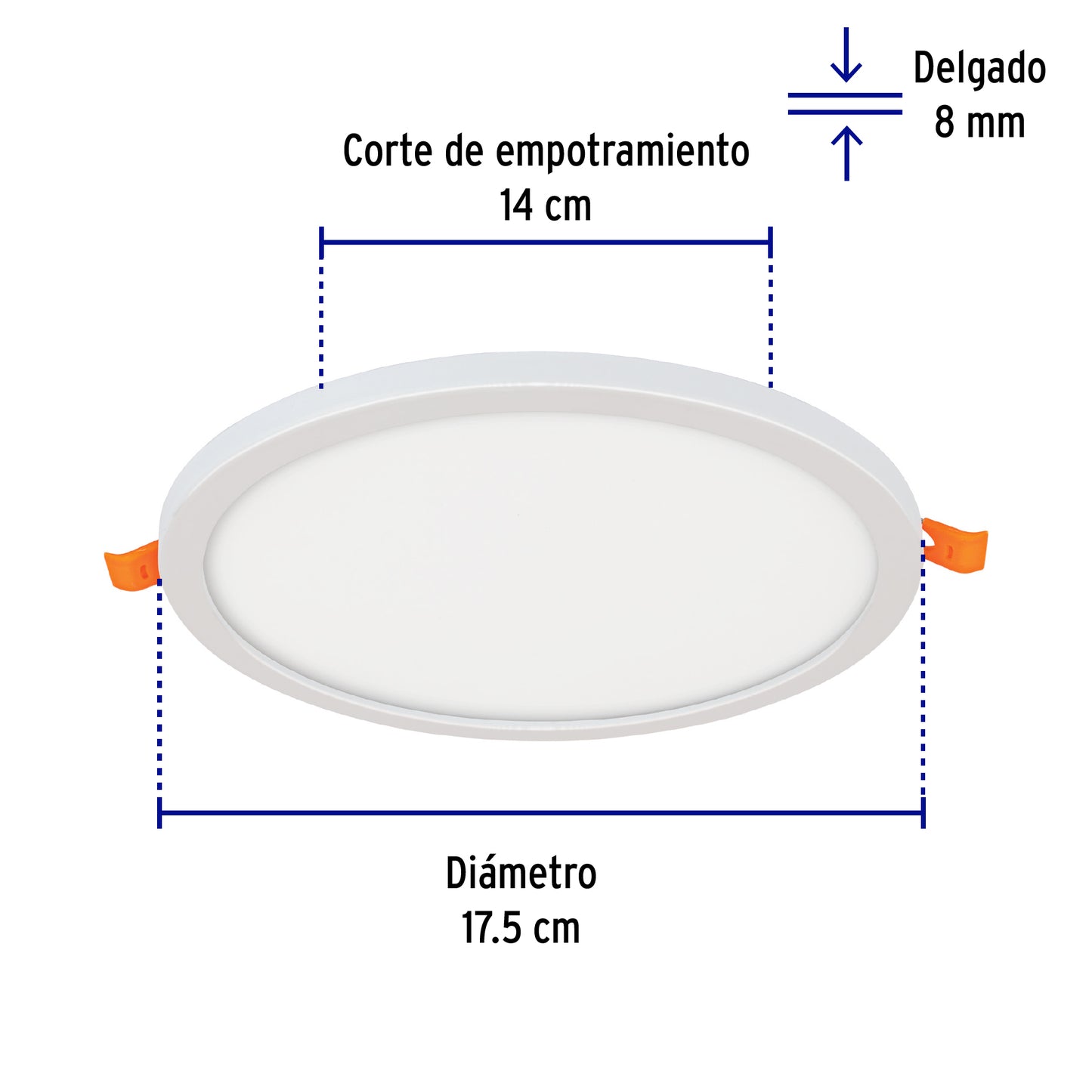 Luminario de LED para empotrar 15 W, ajustable, luz de día SUSTITUTO 47797