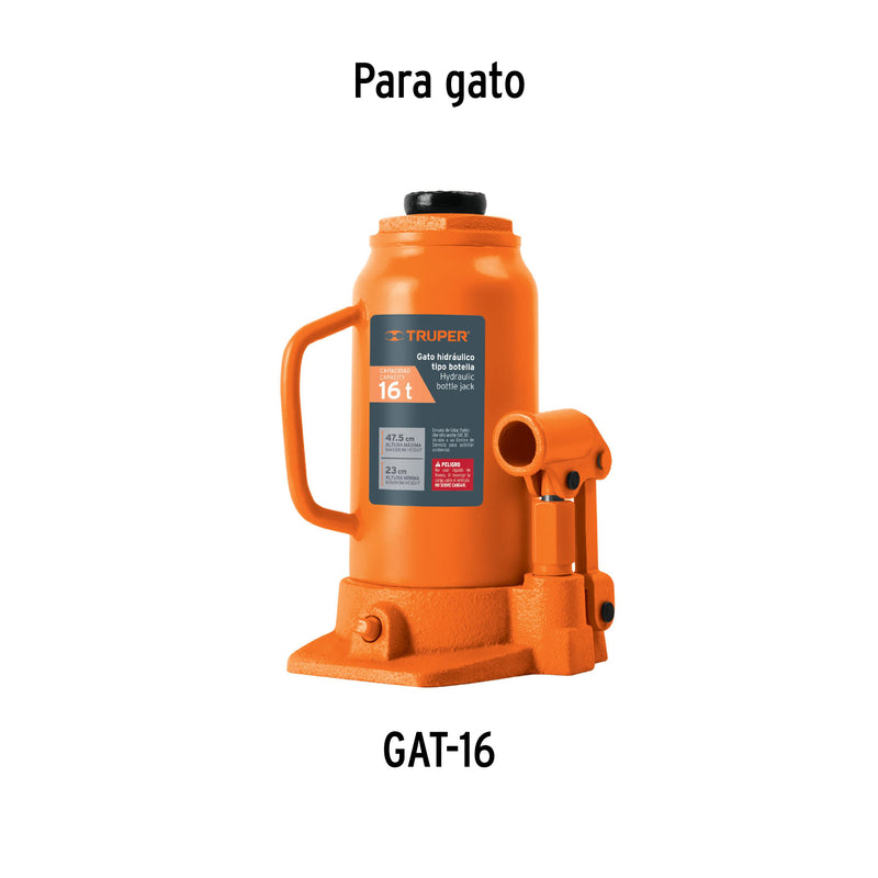 Empaques de repuesto para gato de botella de 16 toneladas