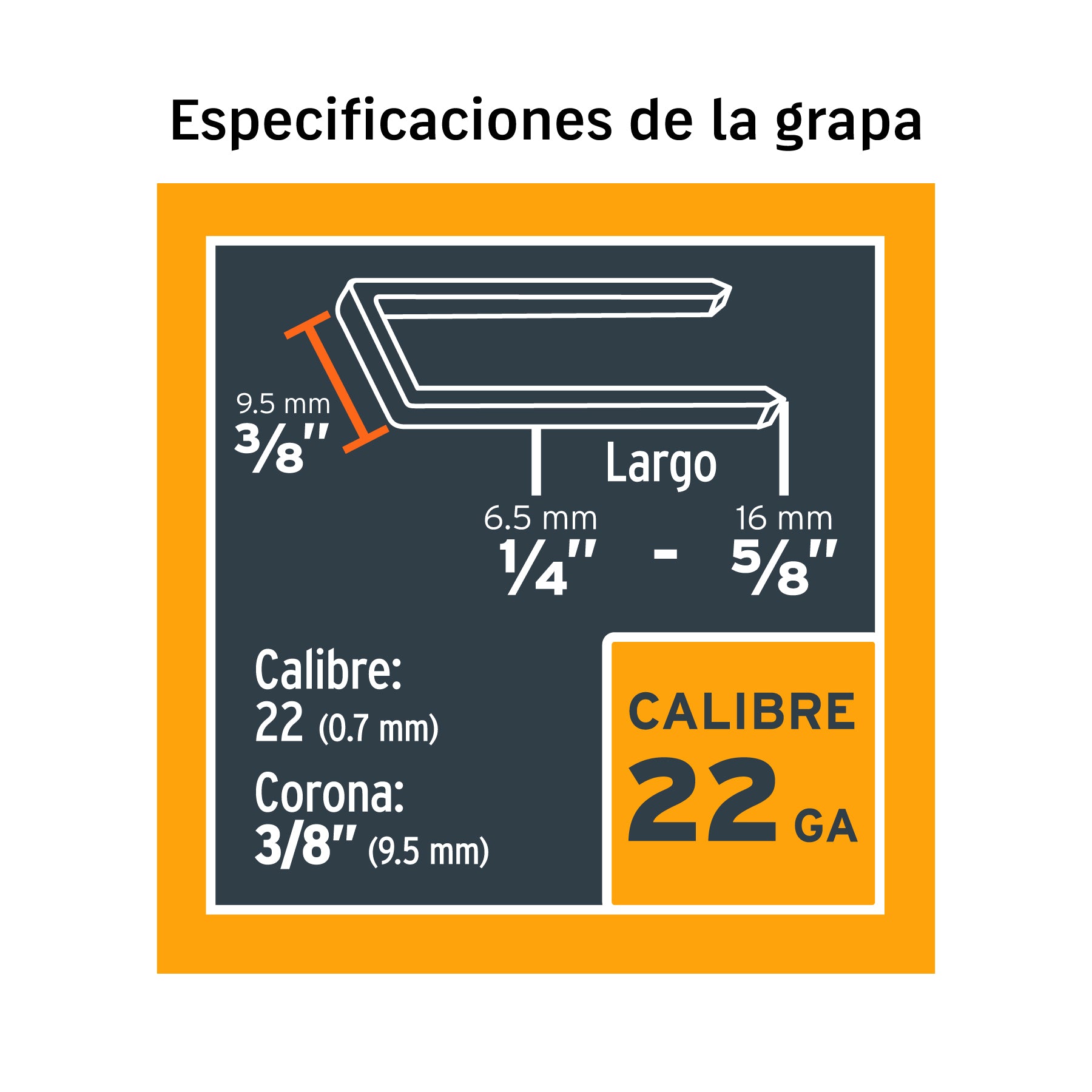 Engrapadora neumatica, calibre 22, 0.71 mm