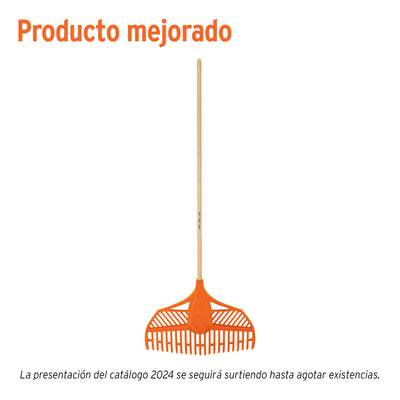 Escoba plástica de 23 dientes, rígida, cabeza reforzada