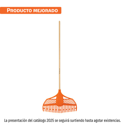 Escoba plástica de 23 dientes, rígida, cabeza reforzada