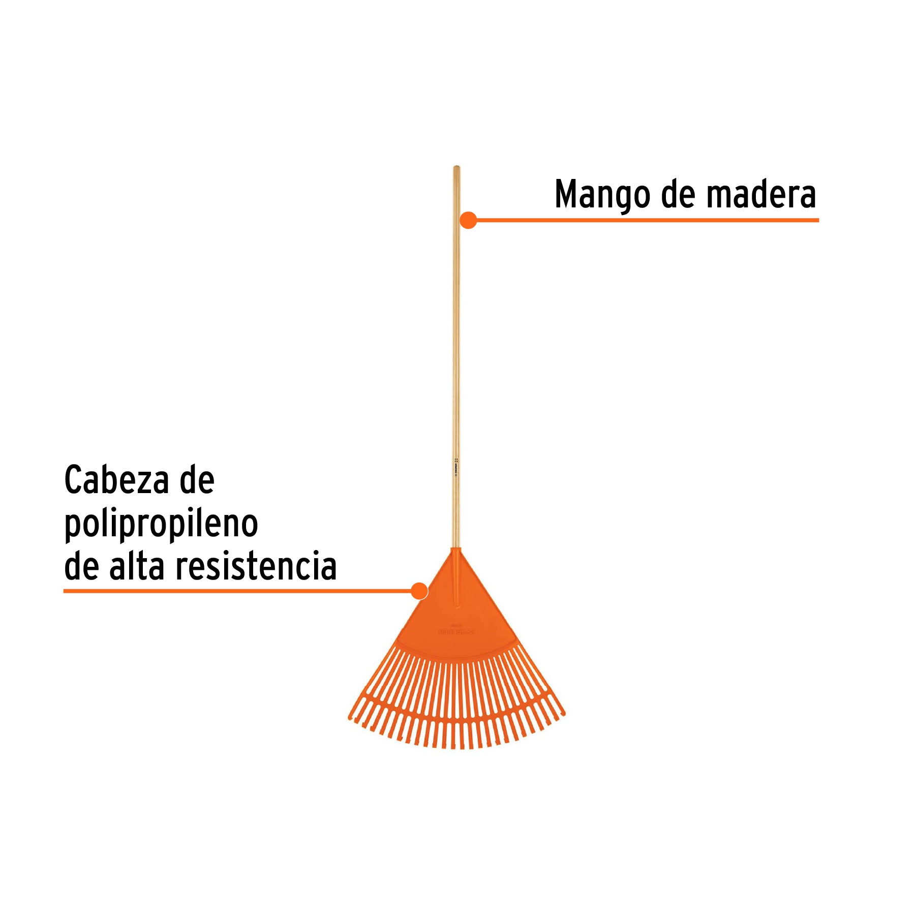 Escoba plástica de 26 dientes, flexible