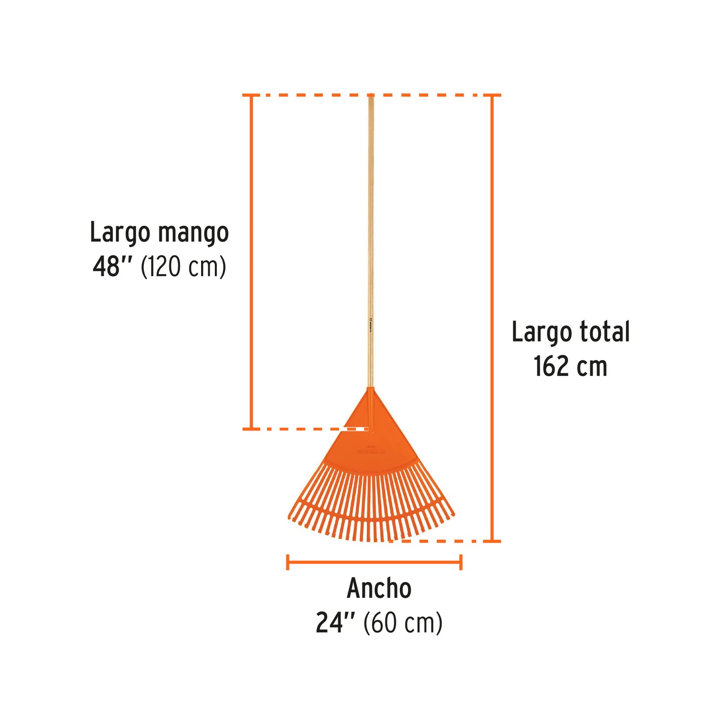 Escoba plástica de 26 dientes, flexible