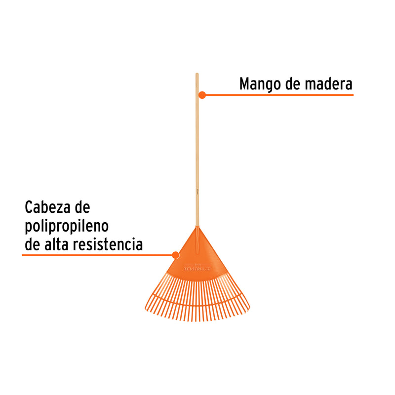 Escoba de polipropileno con 30 dientes, alto impacto