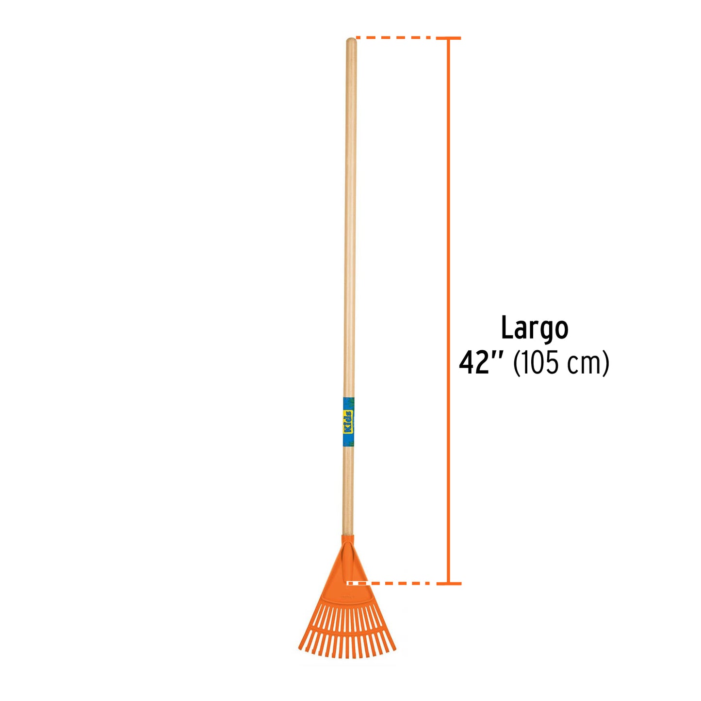 Escoba de jardín para niños, mango 42"
