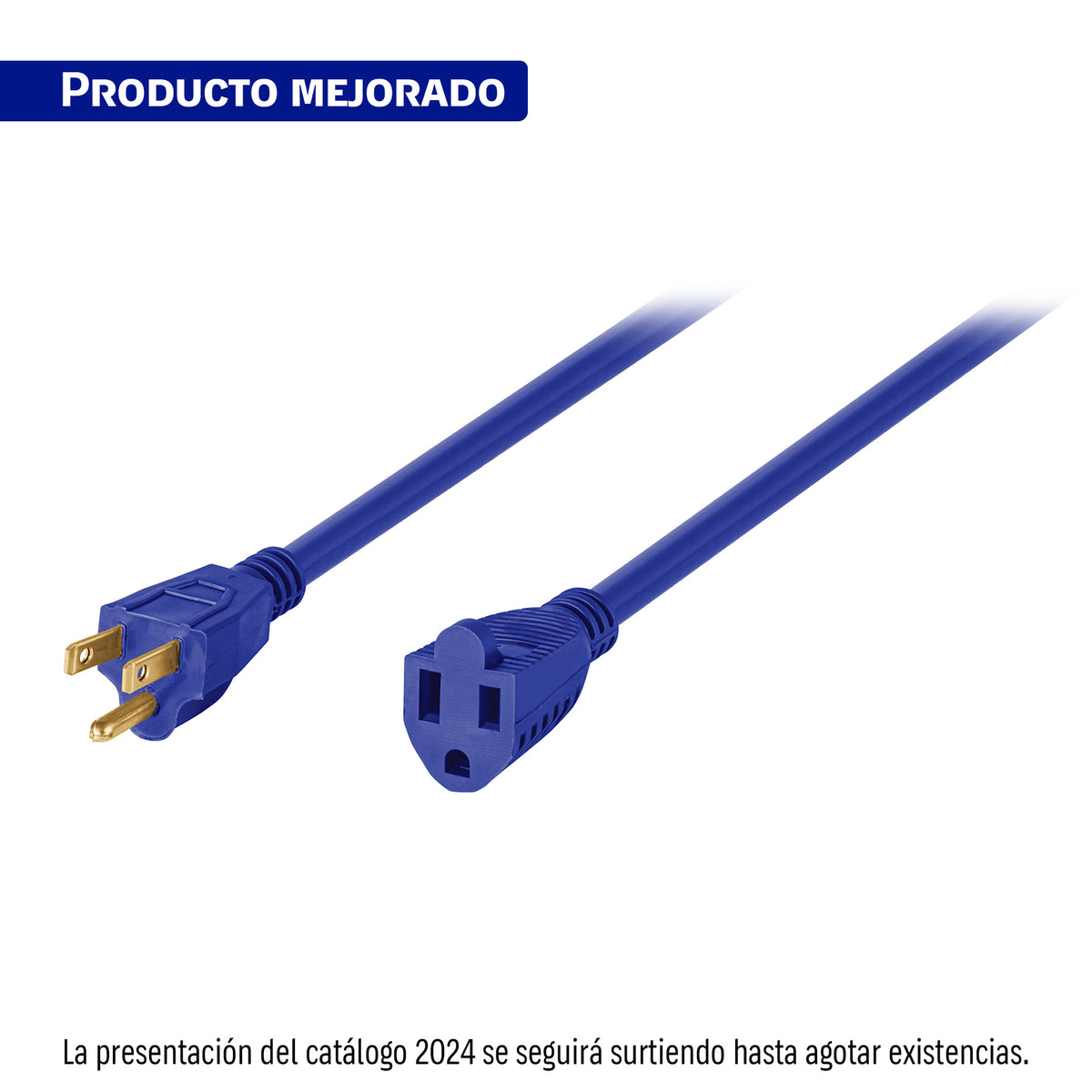 Extensión uso rudo, aterrizada, 4 m calibre 16, Volteck