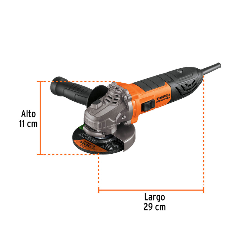 Esmeriladora angular 4-1/2', ERGO PRO, 1100 W