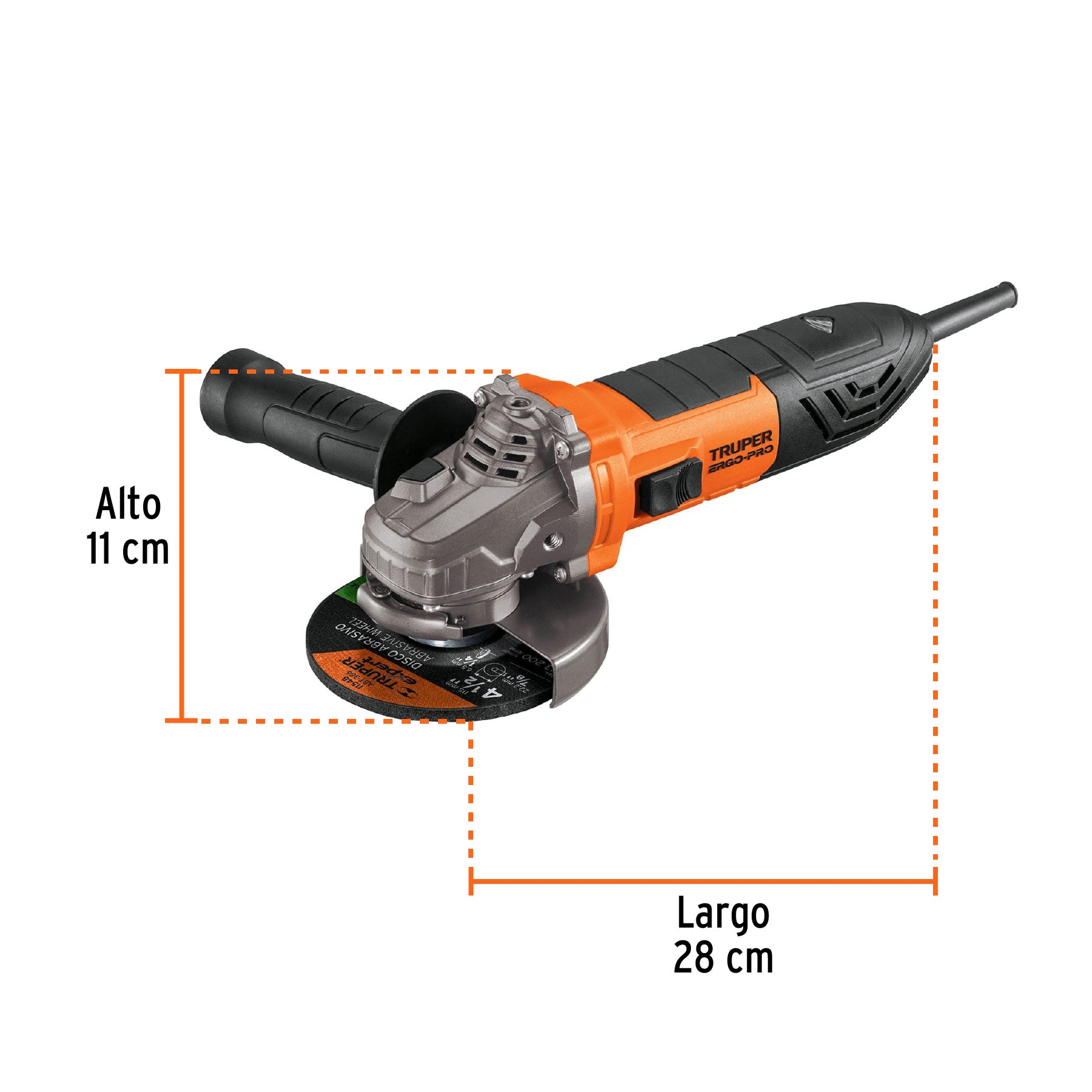 Esmeriladora angular 4-1/2", ERGO-PRO, 900 W