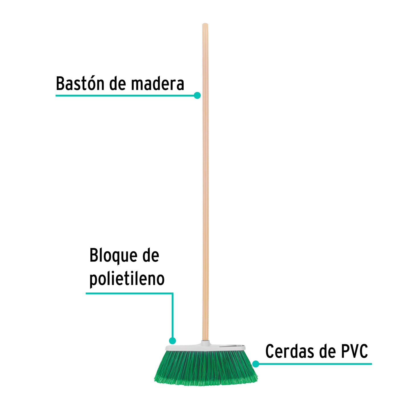 Escoba vinilo, tipo cepillo, 30 cm ancho