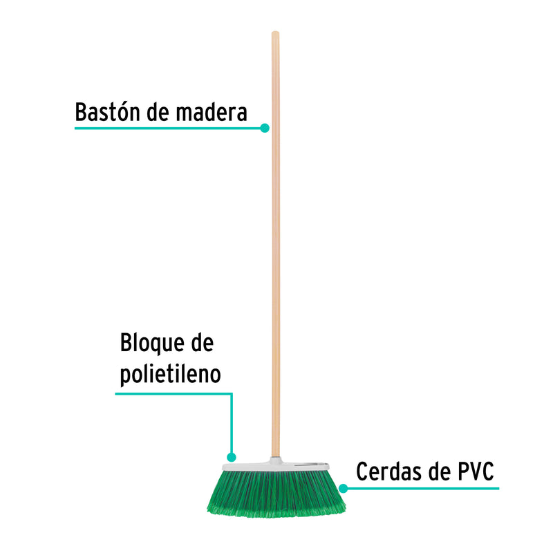 Escoba vinilo, tipo cepillo, 30 cm ancho