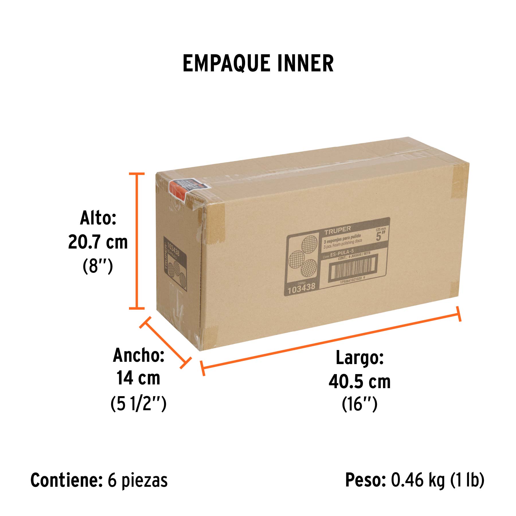 Juego de 3 esponjas para pulir de 5', Truper
