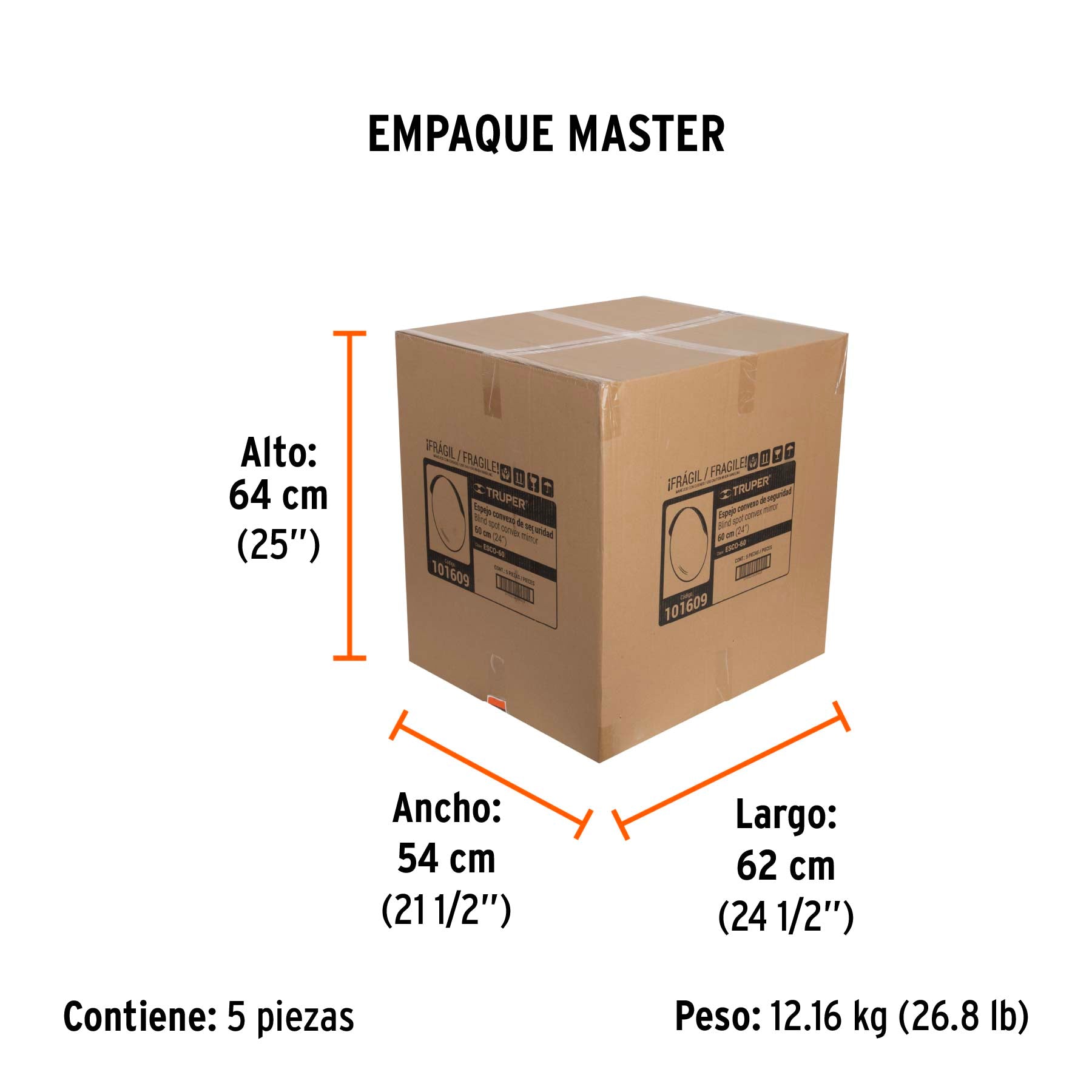 Espejo convexo de 60 cm