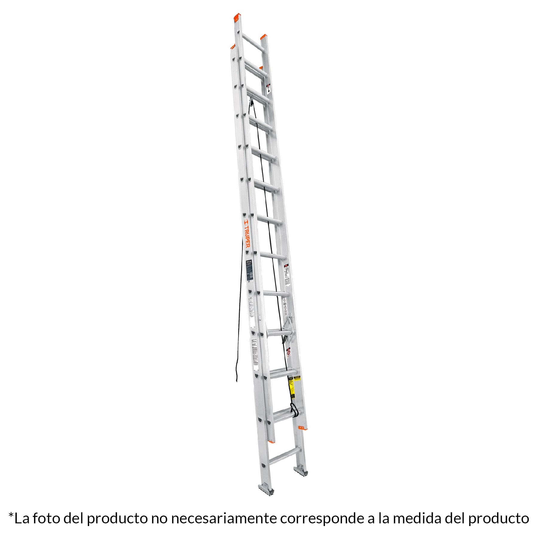 Escalera de extensión, tipo II, 20 peldaños