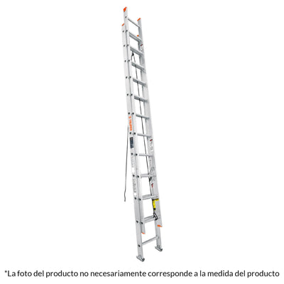 Escalera de extensión, tipo II, 20 peldaños