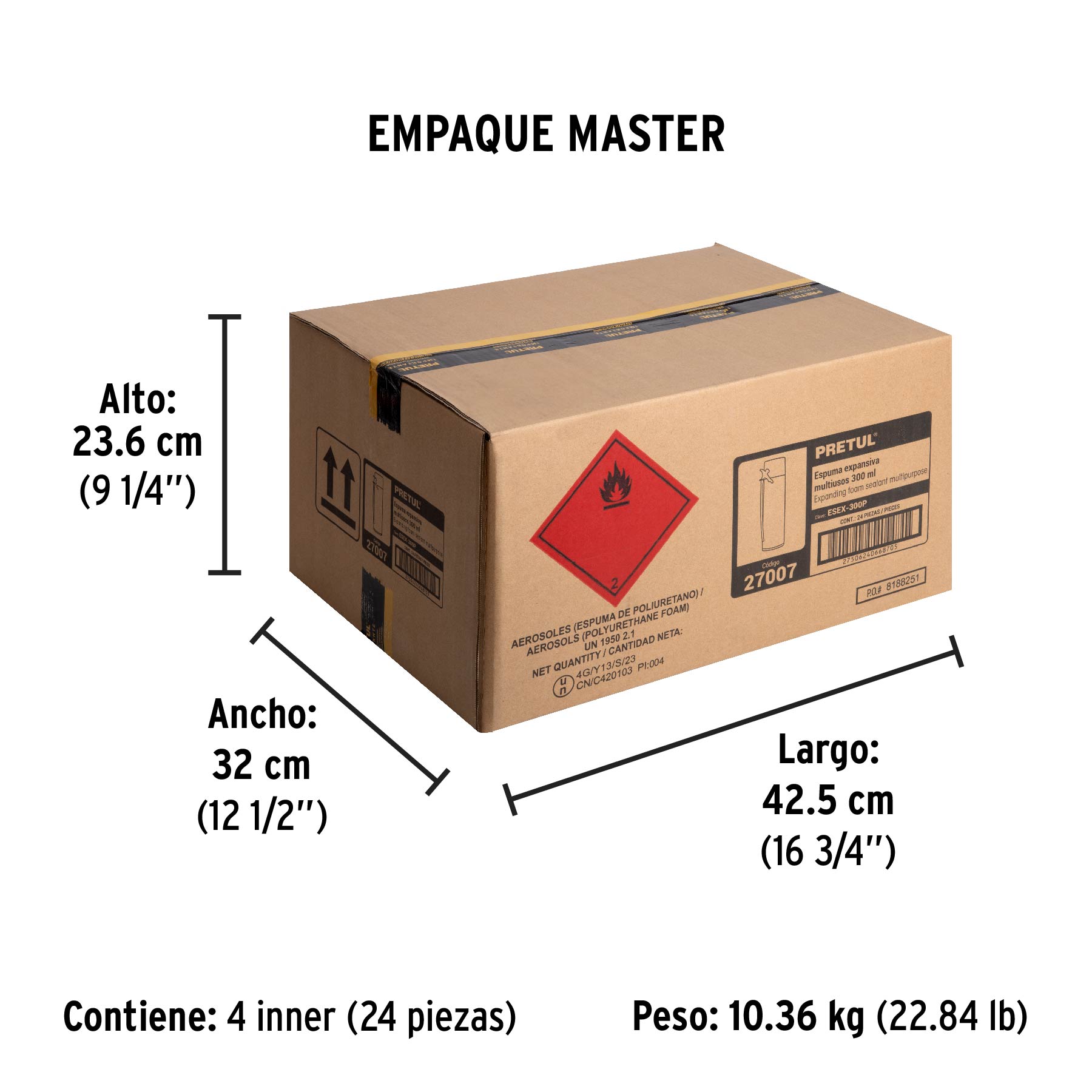 Espuma expansiva, 300 ml, Pretul