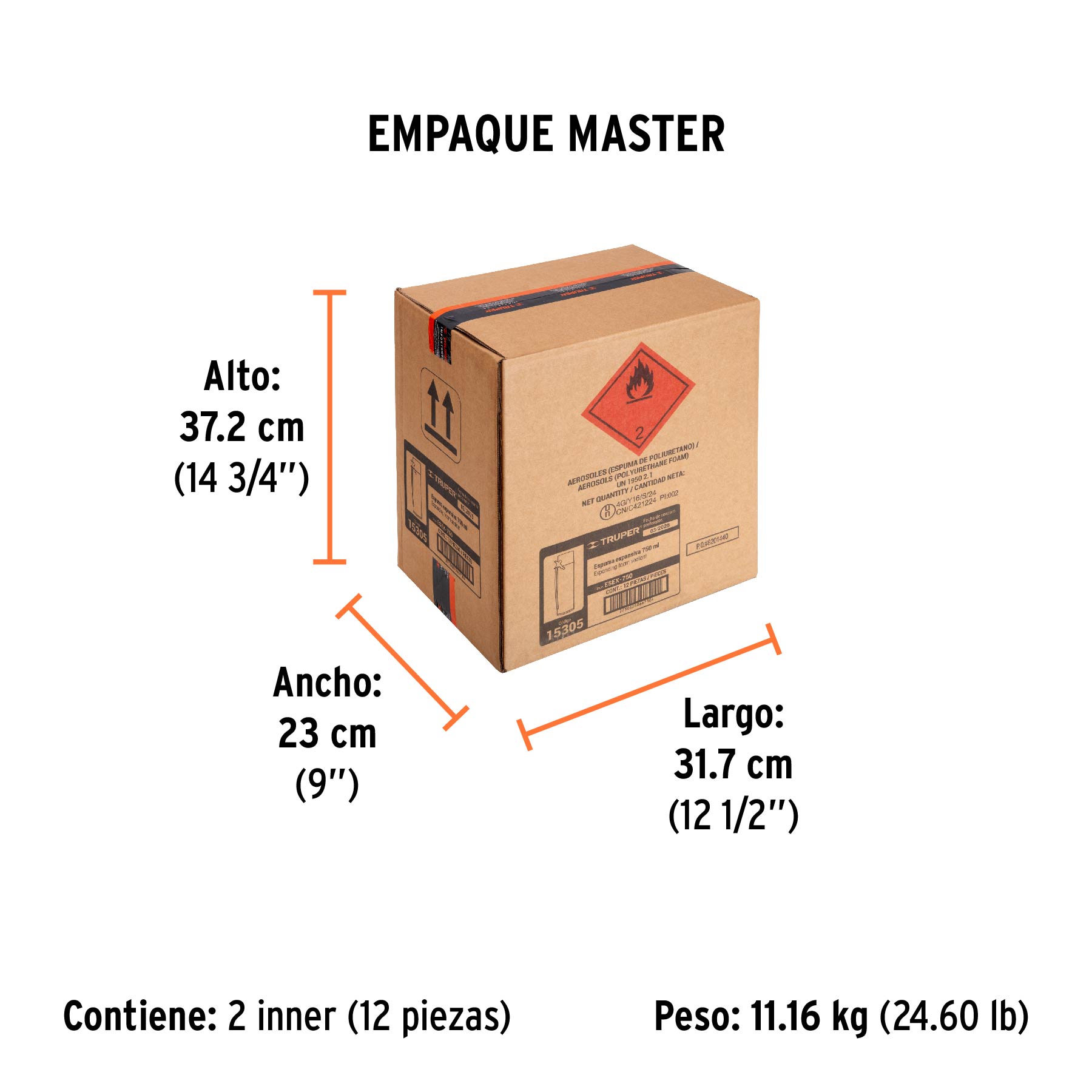 Espuma expansiva, 750 ml