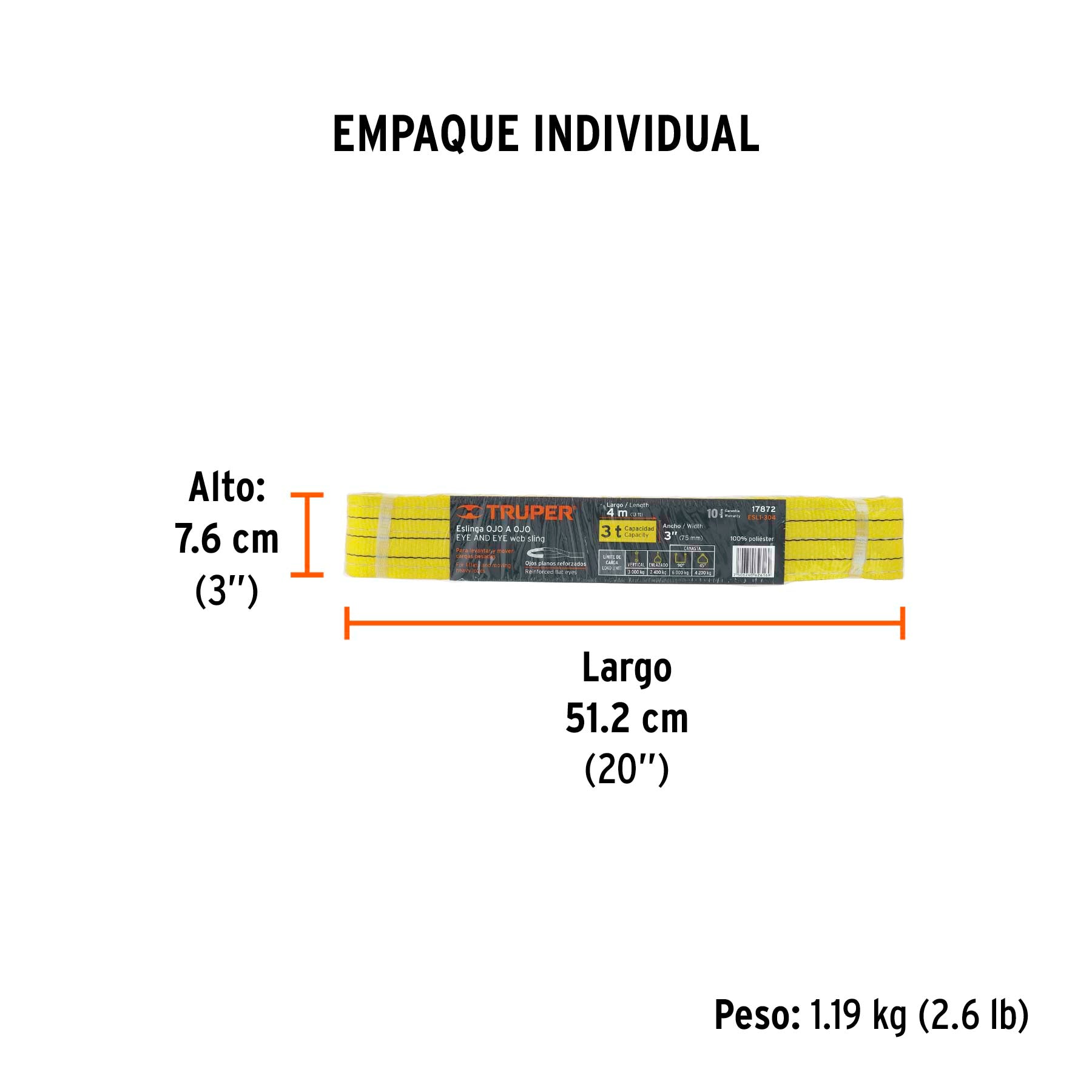 Eslinga de 3" x 4m