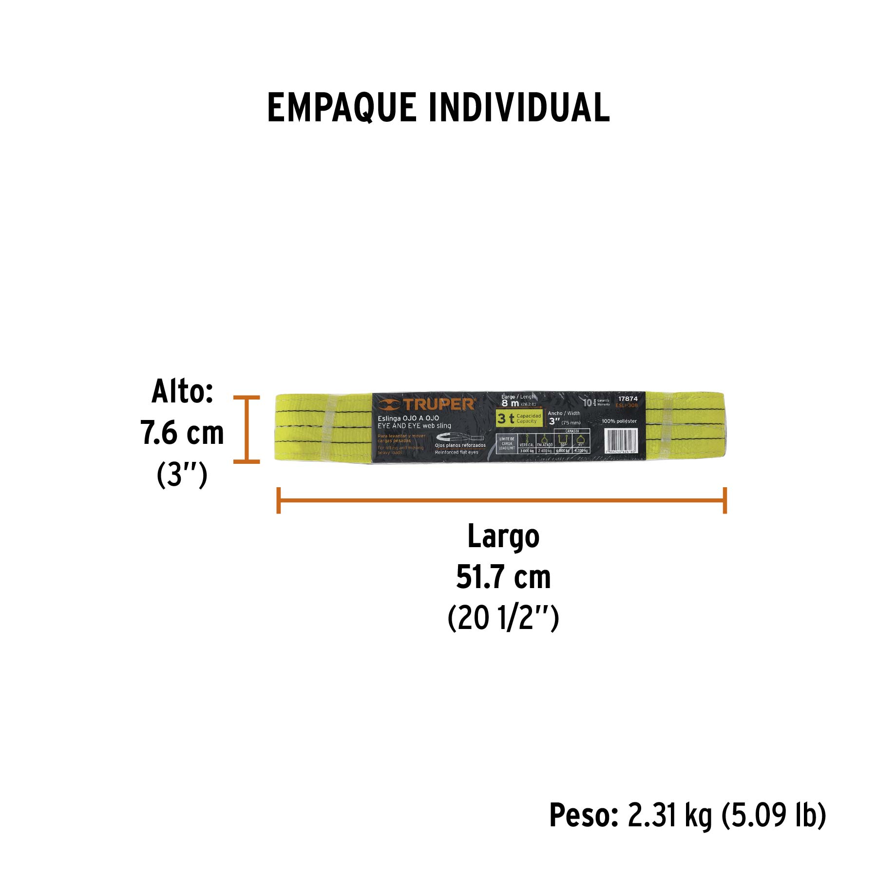 Eslinga de 3" x 8m